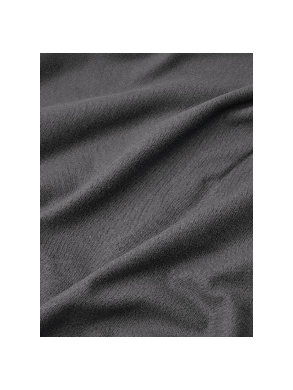 Funda nórdica de franela Biba, Gris oscuro, Cama 135/140 cm (200 x 200 cm)