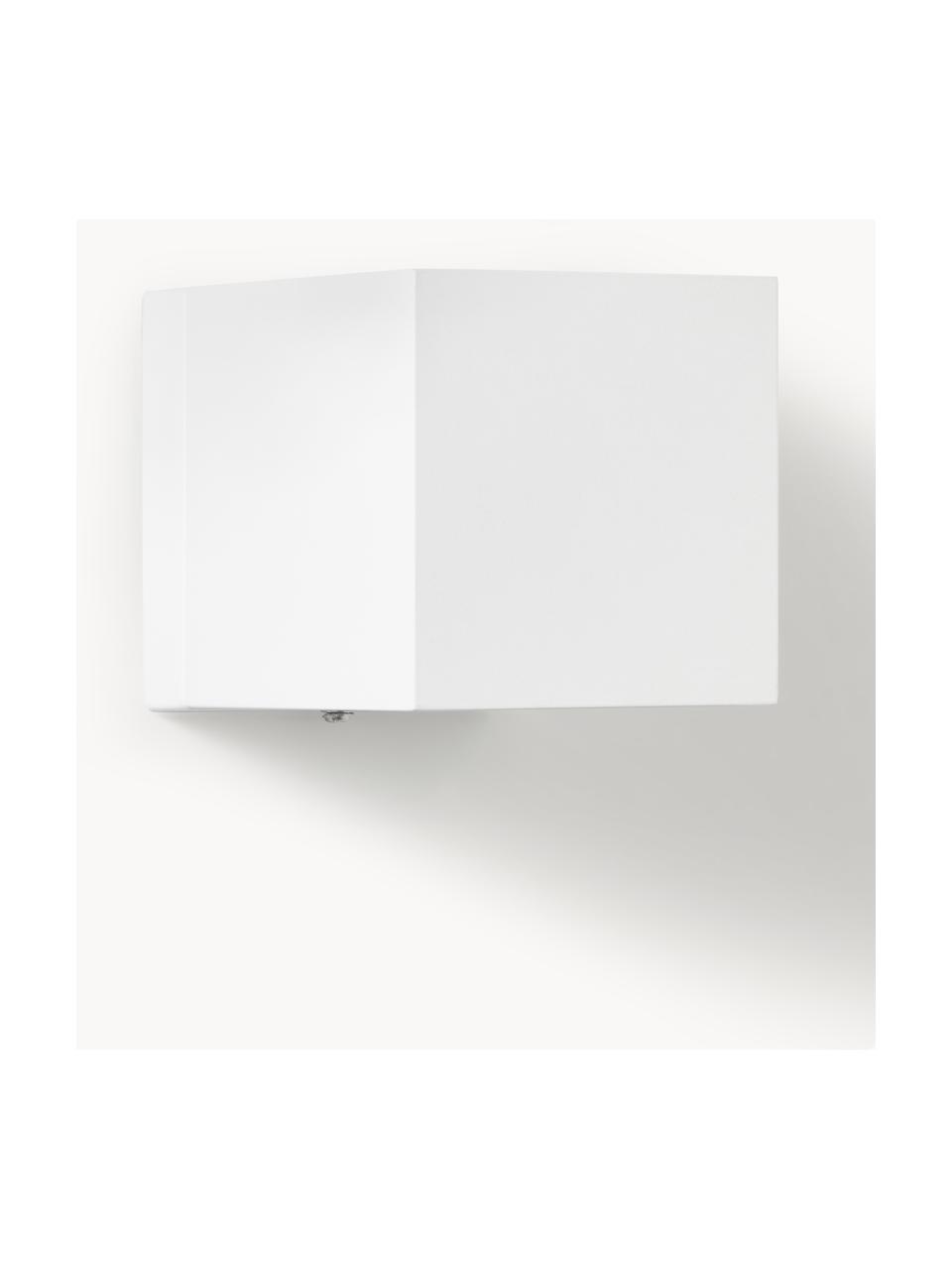 Wandlamp Jayla, Gepoedercoat metaal, Wit, B 10 x H 10 cm