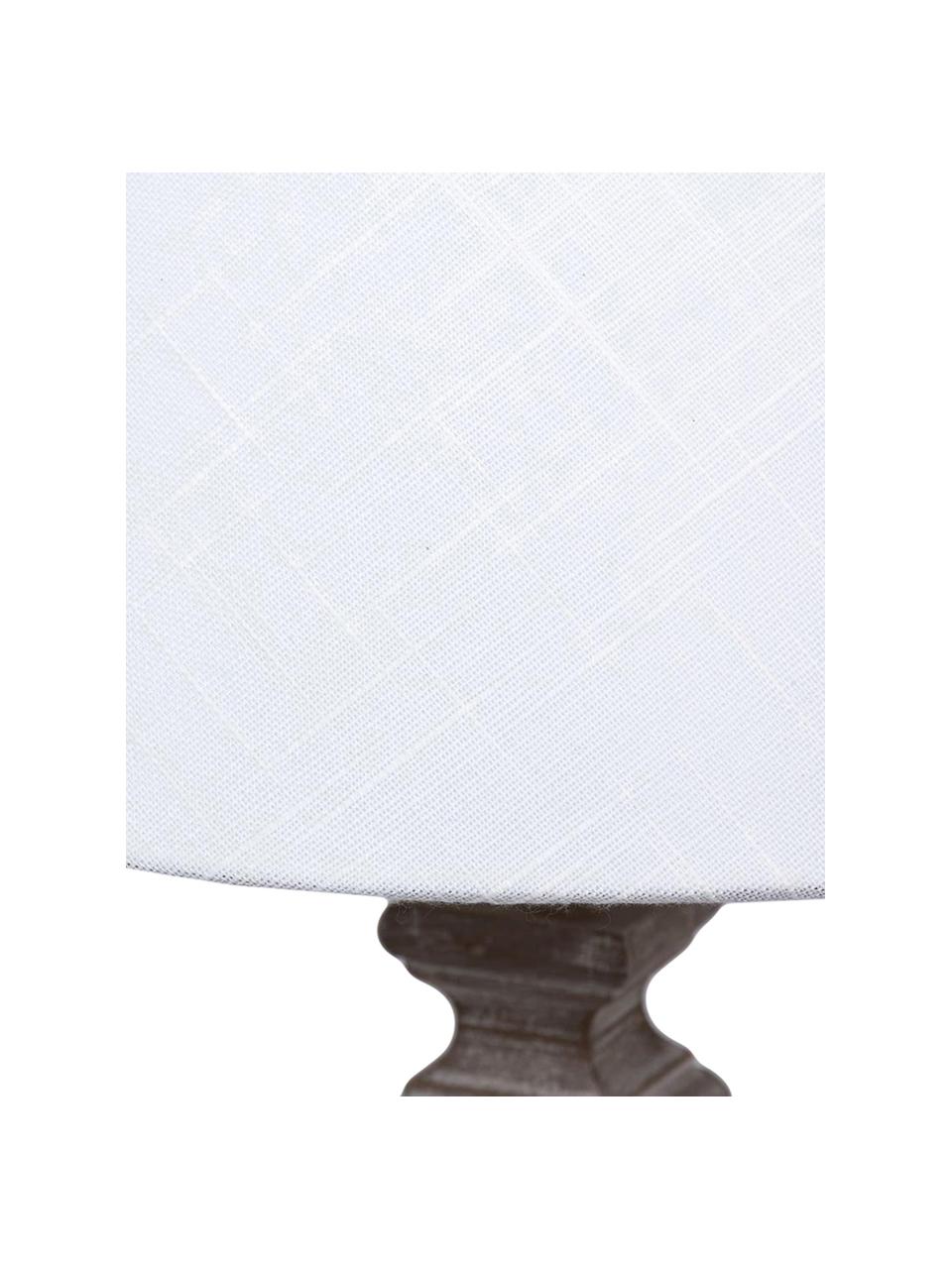 Lámpara de mesa Manuel, Base de la lámpara: fibras de densidad media , Pantalla: lino, Beige, gris, Ø 13 x Al 43 cm