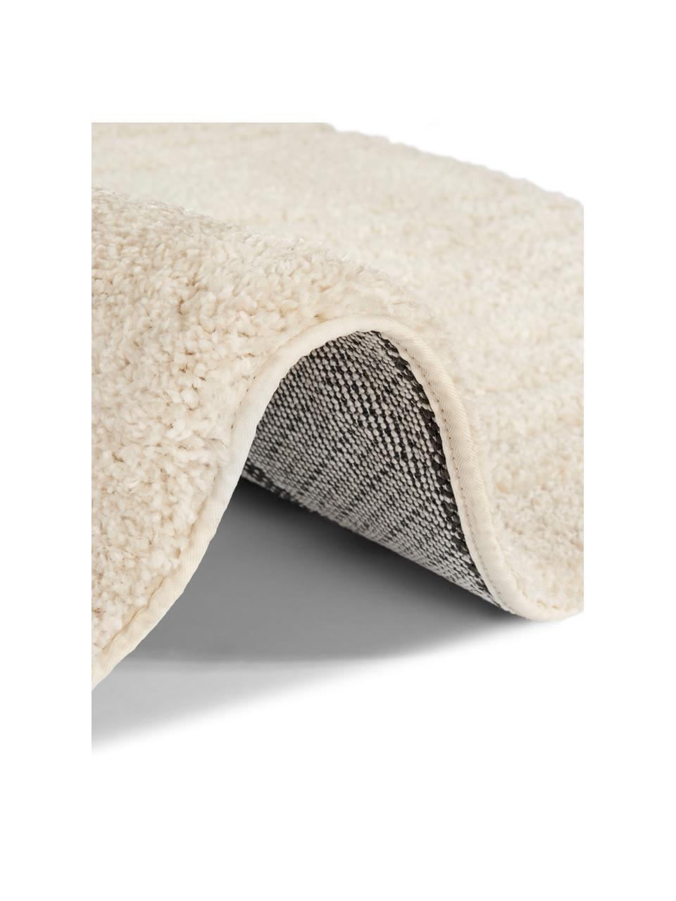 Alfombra redonda de pelo largo Norwalk, 100% polipropileno, Blanco crema, Ø 160 (Tamaño L)
