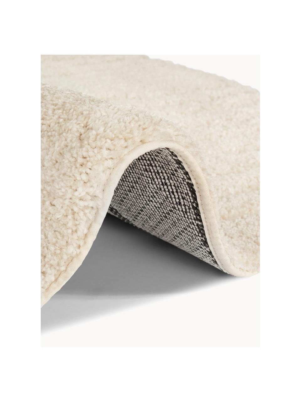 Okrągły dywan z wysokim stosem Norwalk, 100% polipropylen, Kremowobiały, Ø 160 cm (Rozmiar L)