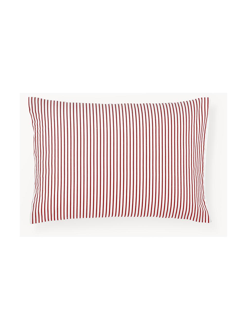 Funda de almohada doble cara de franela invernal Noan, Rojo, blanco, An 45 x L 110 cm