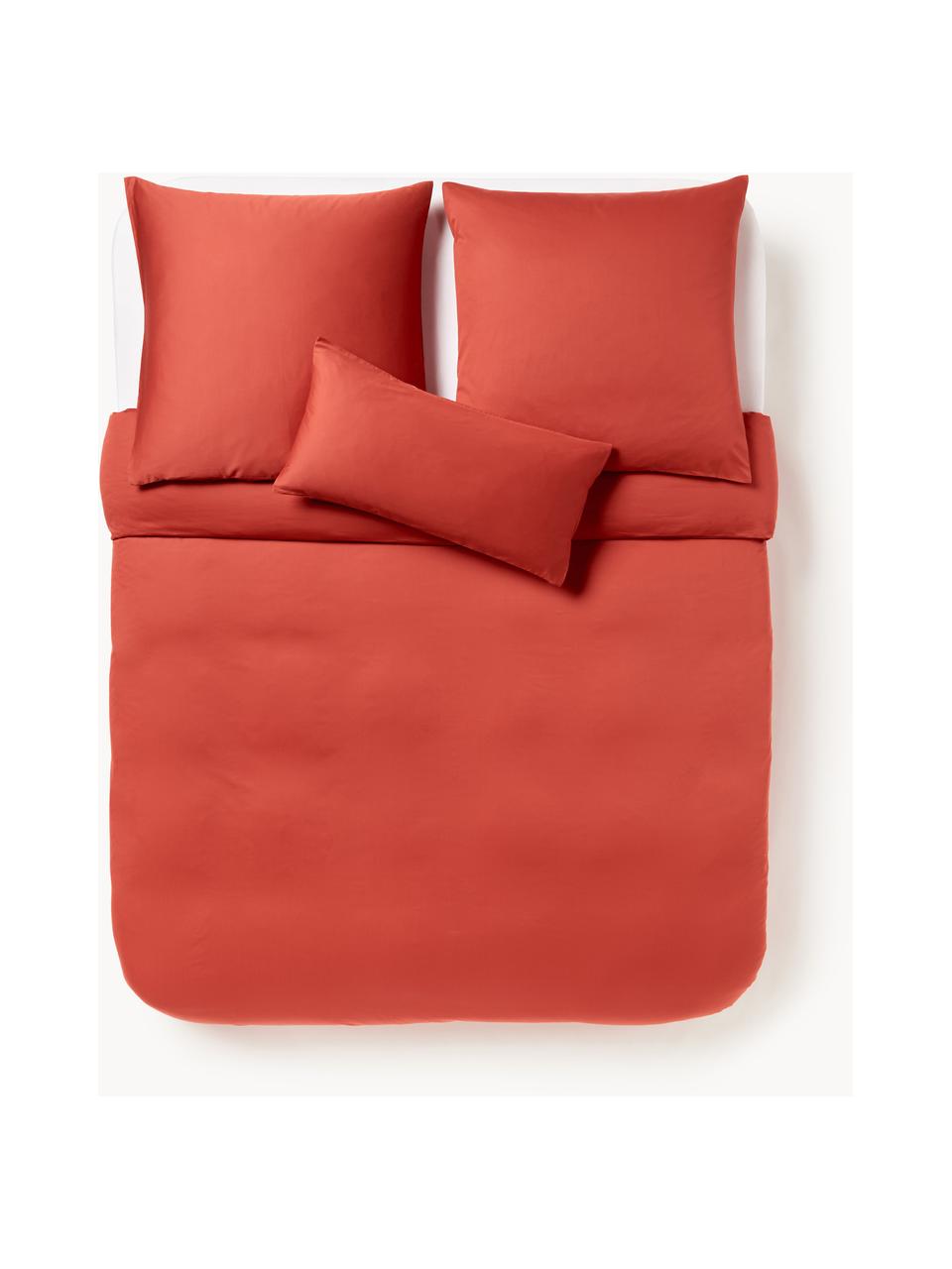 Baumwollsatin-Bettdeckenbezug Comfort, Webart: Satin Fadendichte 300 TC,, Rostrot, B 200 x L 200 cm