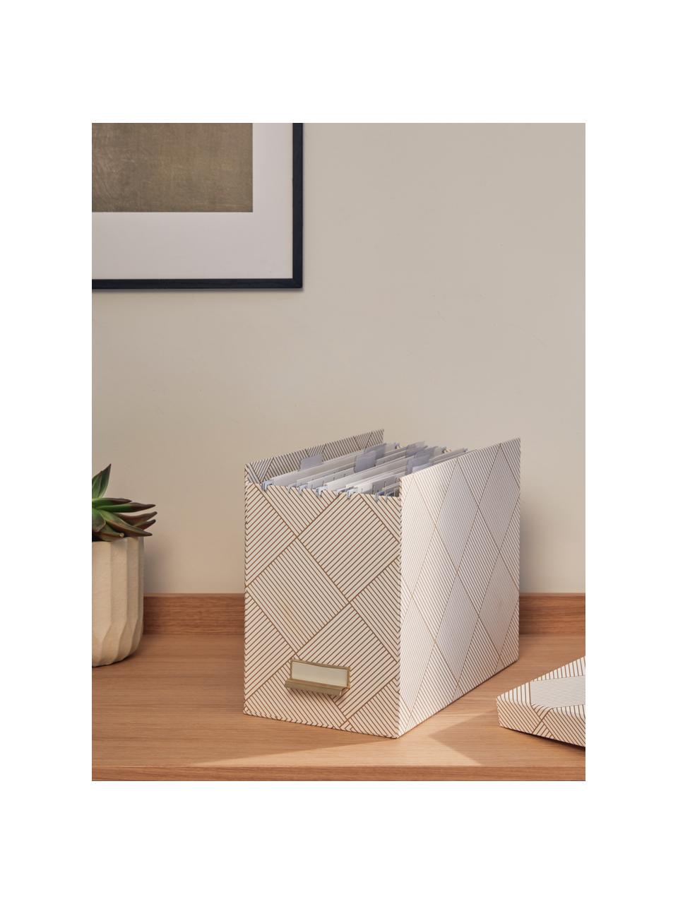 Caja organizadora Jahan, 9 pzas., Organizador: cartón laminado, Dorado, blanco, An 19 x Al 27 cm