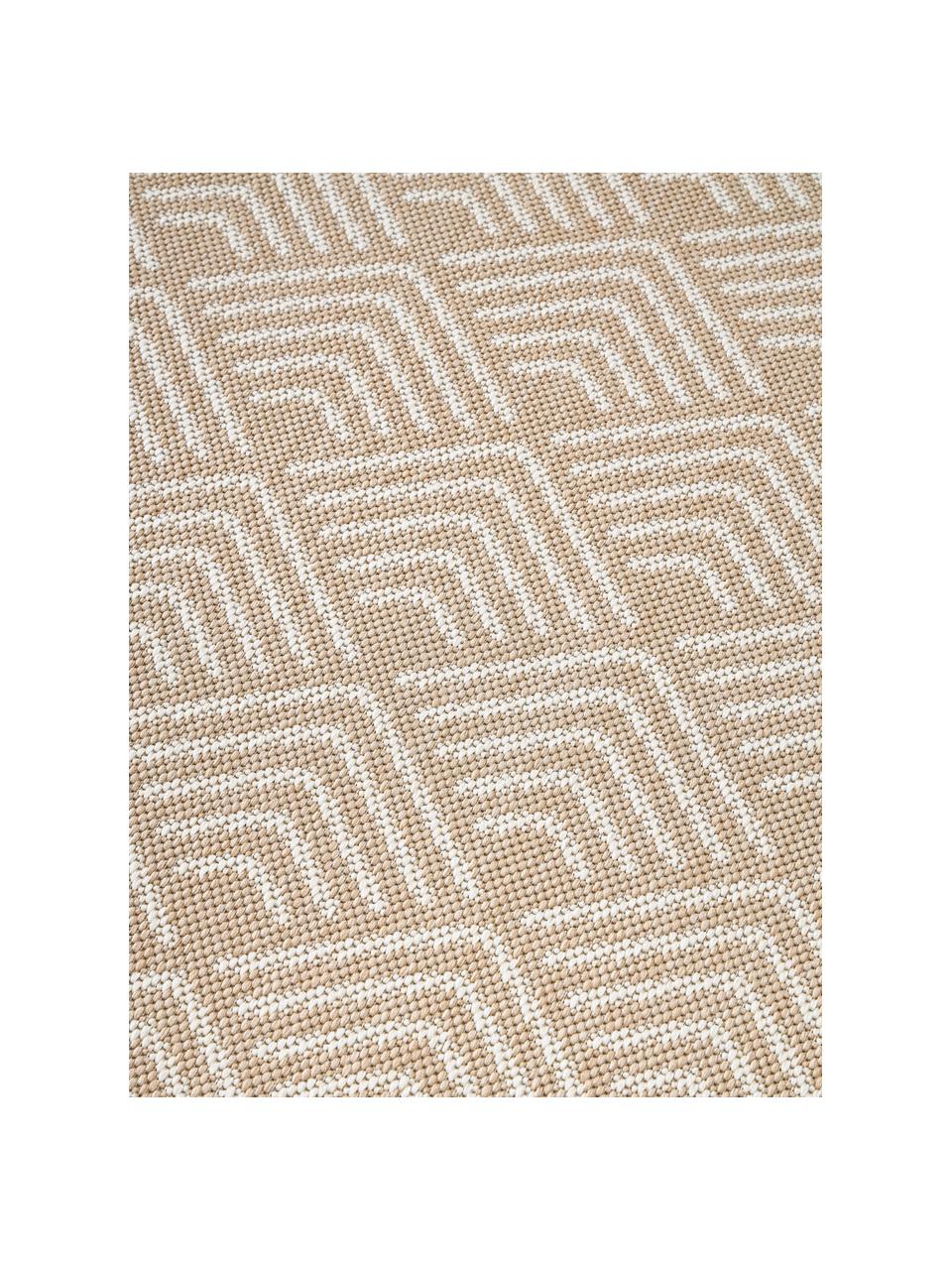 Tapis d'extérieur à poils ras Milano, Beige, blanc, larg. 160 x long. 230 cm (taille M)