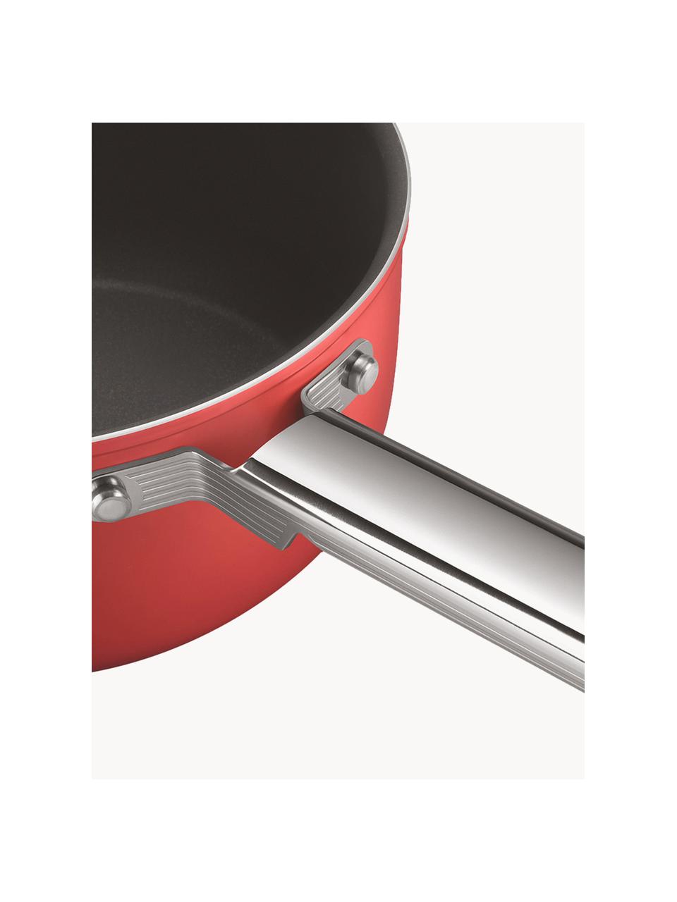 Cazo pequeño antiadherente con tapadera 50's Style, Estructura: aluminio forjado en frío., Rojo, Ø 20 cm x Al 18 cm, 2.7 L