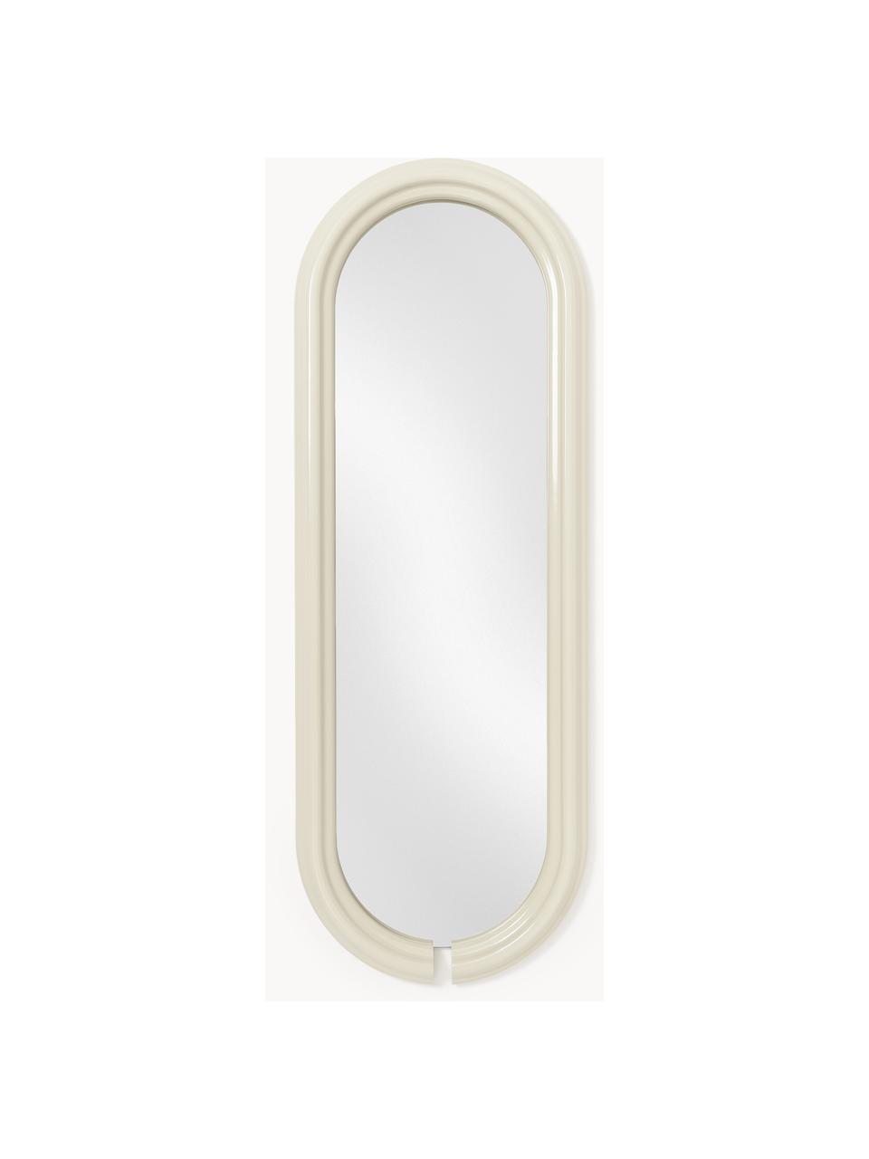 Ovaler Ganzkörperspiegel Mael, Spiegelfläche: Spiegelglas Dieses Produk, Off White, B 50 x H 140 cm