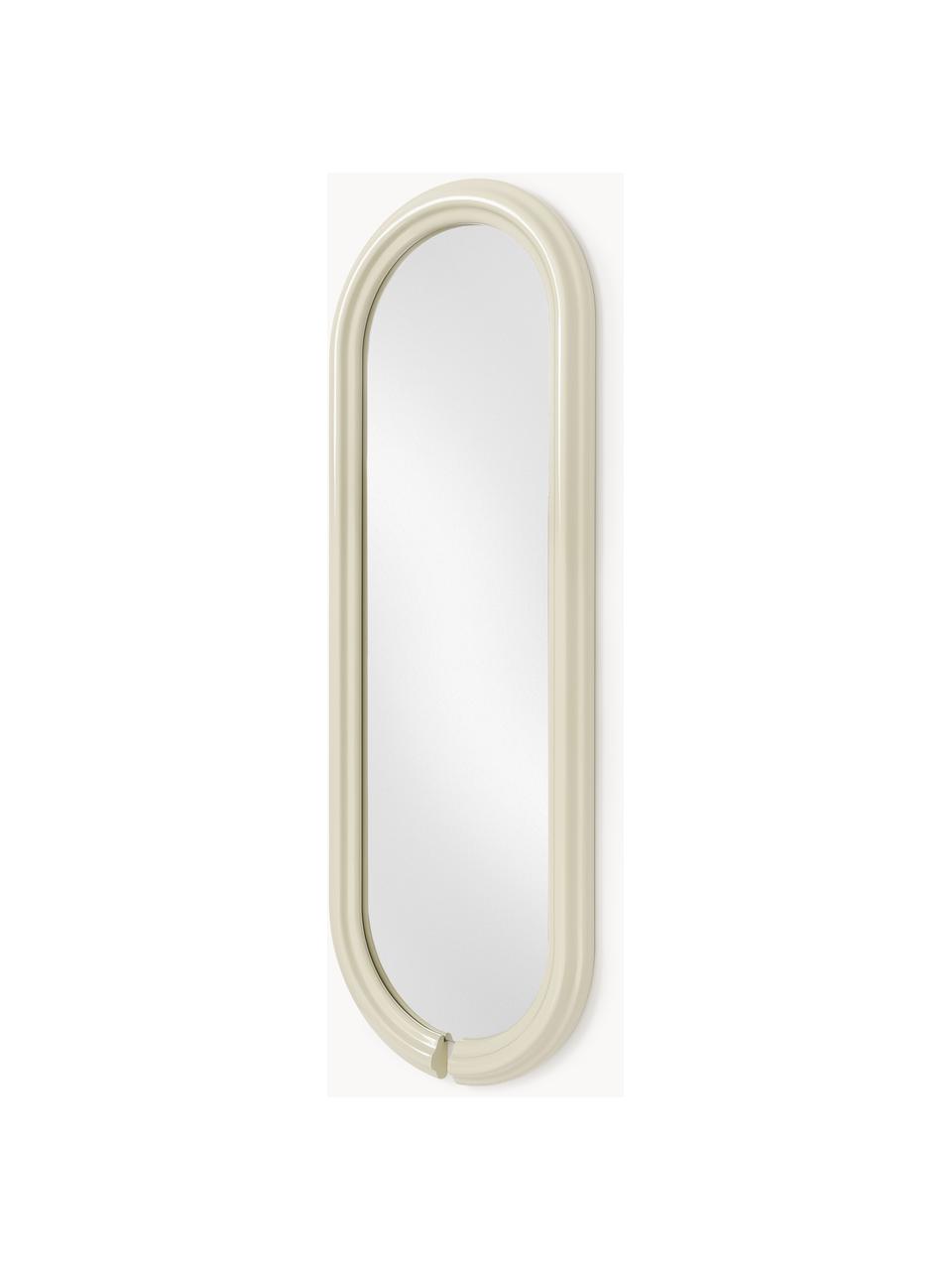 Ovaler Ganzkörperspiegel Mael, Spiegelfläche: Spiegelglas Dieses Produk, Off White, B 50 x H 140 cm