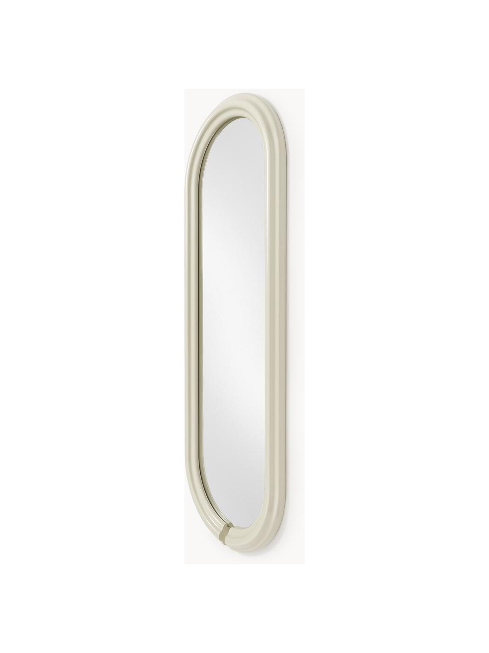 Ovaler Ganzkörperspiegel Mael, Spiegelfläche: Spiegelglas Dieses Produk, Off White, B 50 x H 140 cm