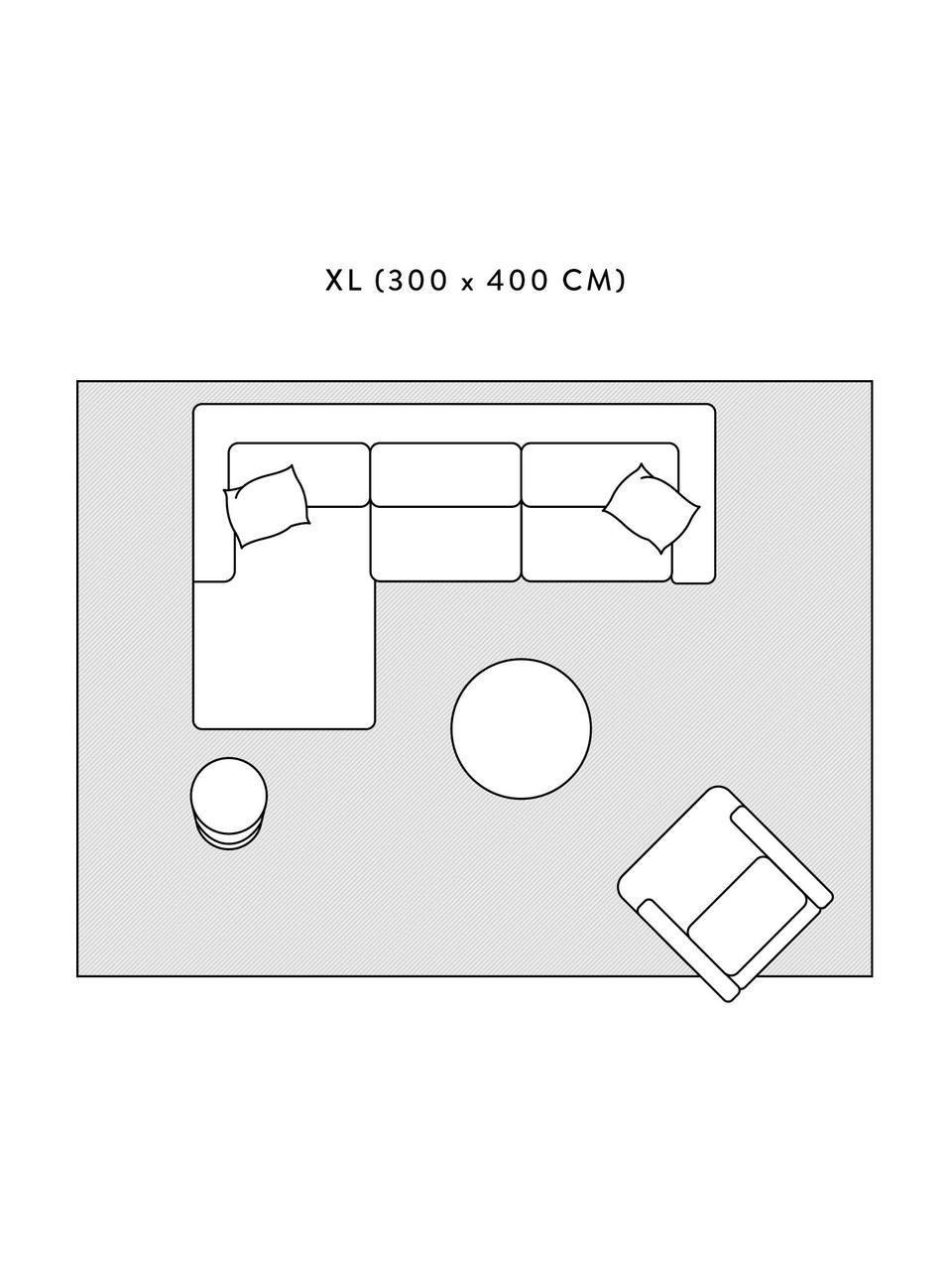 Koberec s vysokým vlasem Mona, Šedá, krémově bílá, Š 300 cm, D 400 cm (velikost XL)