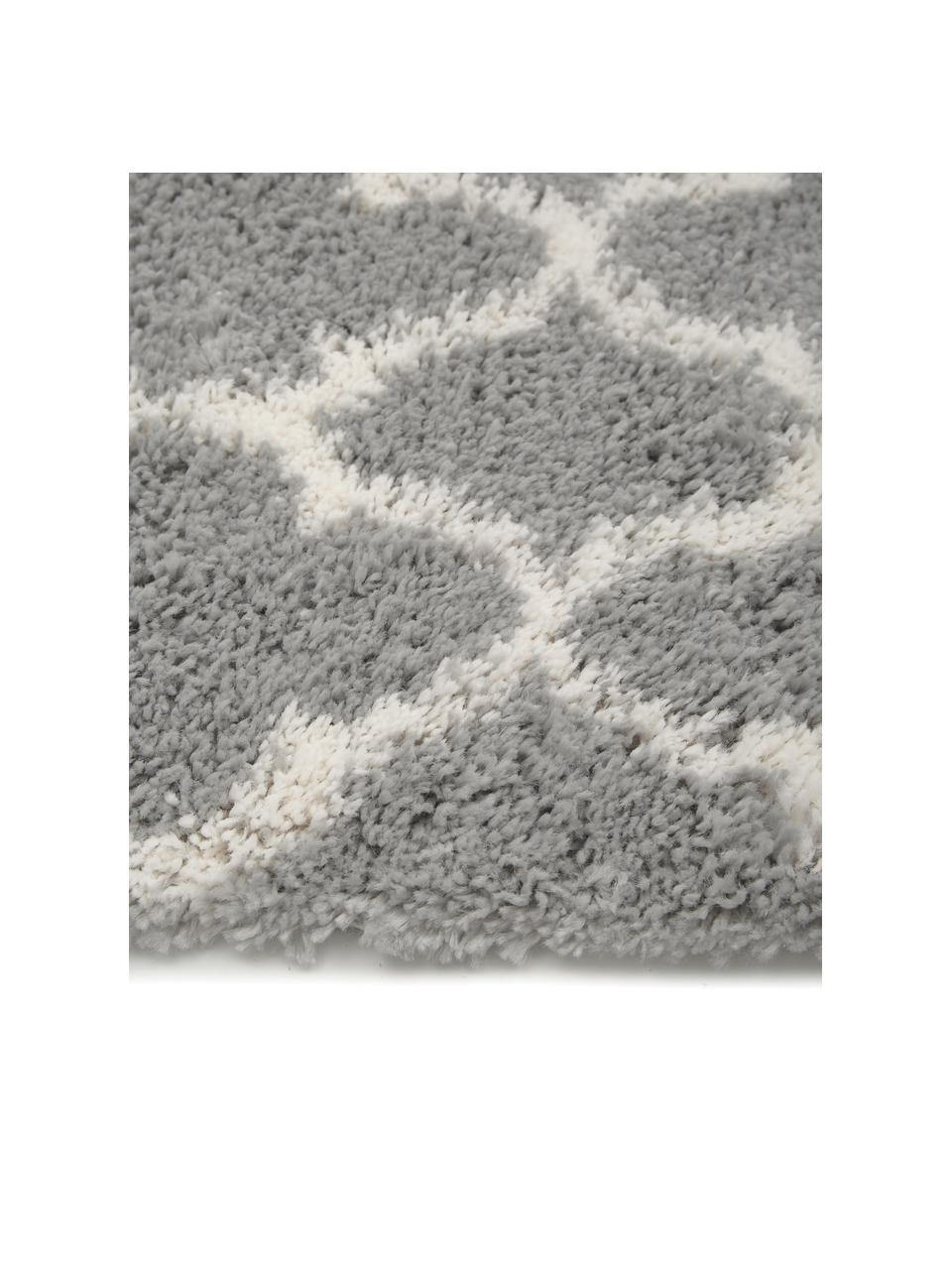 Tapis moelleux à poils longs Mona, Gris, blanc crème, larg. 300 x long. 400 cm (taille XL)