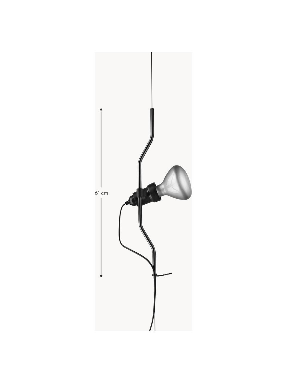 Lampada a sospensione Parentesi, Acciaio rivestito, Nero, Ø 11 x Alt. 61 cm