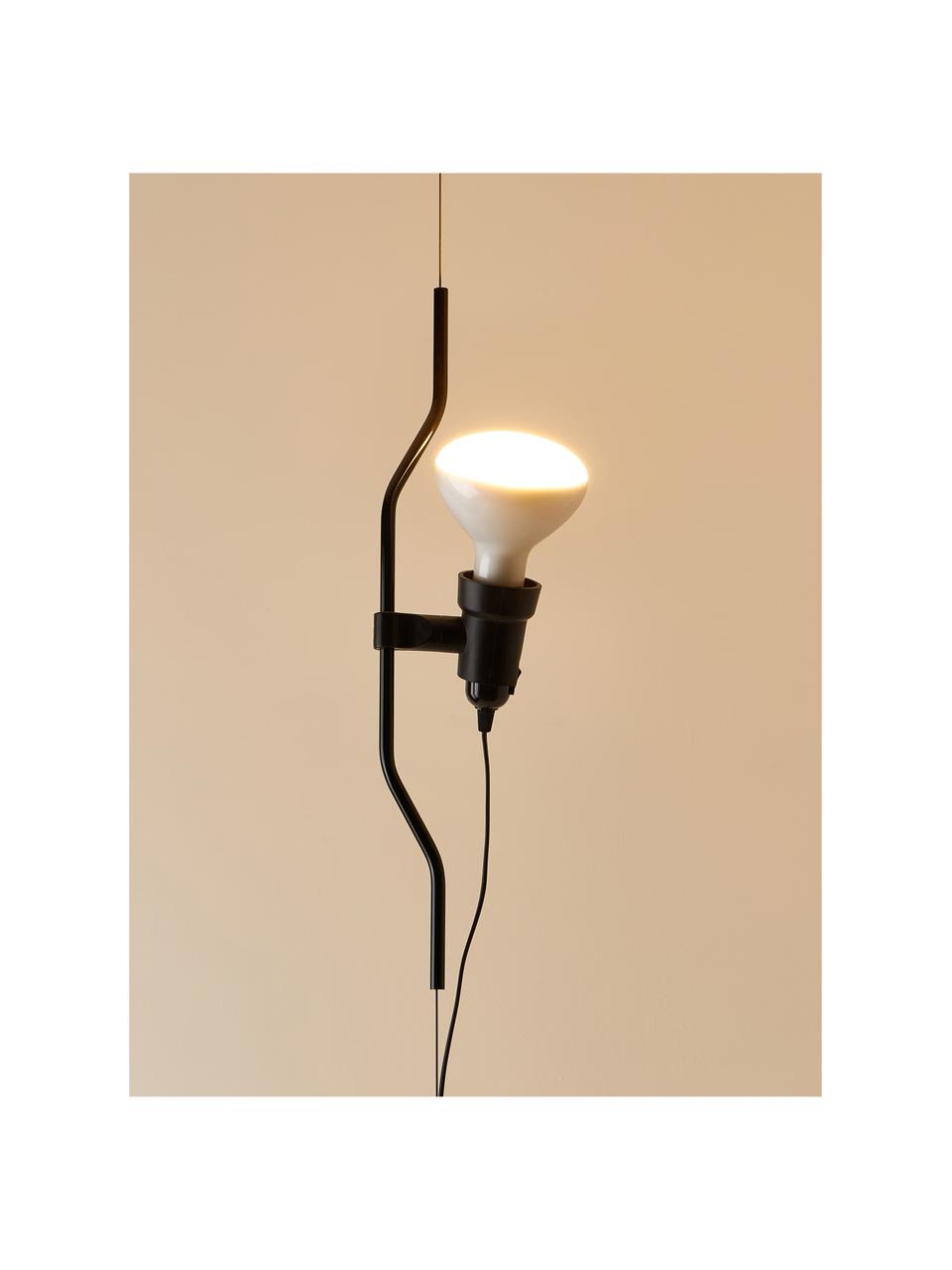 Lampa wisząca Parentesi, Stal powlekana, Czarny, Ø 11 x W 61 cm