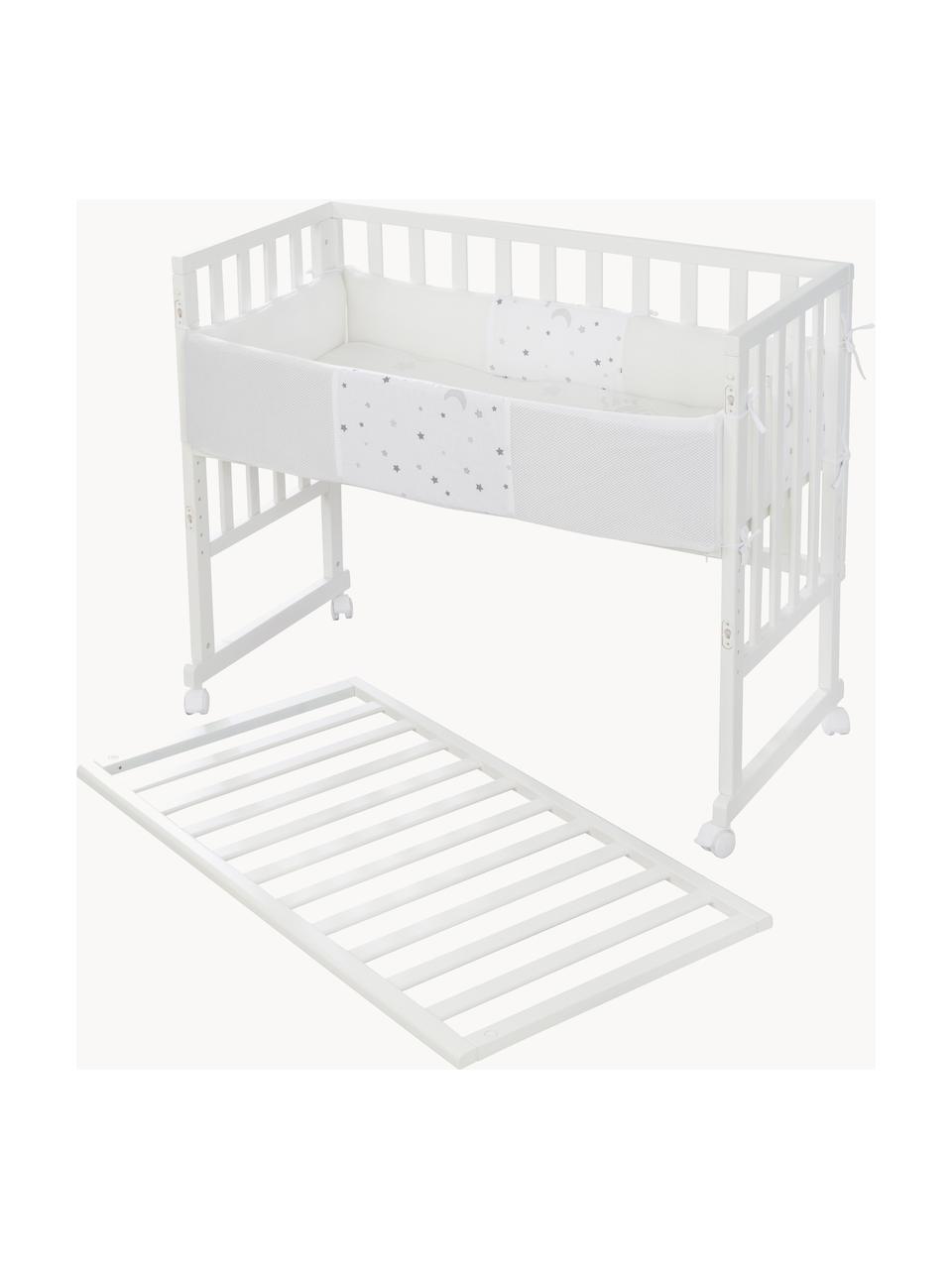 Výškově nastavitelná dětská postel s kolečky Sternenzauber, 45 x 90 cm, Bílá, Š 45 cm, D 90 cm