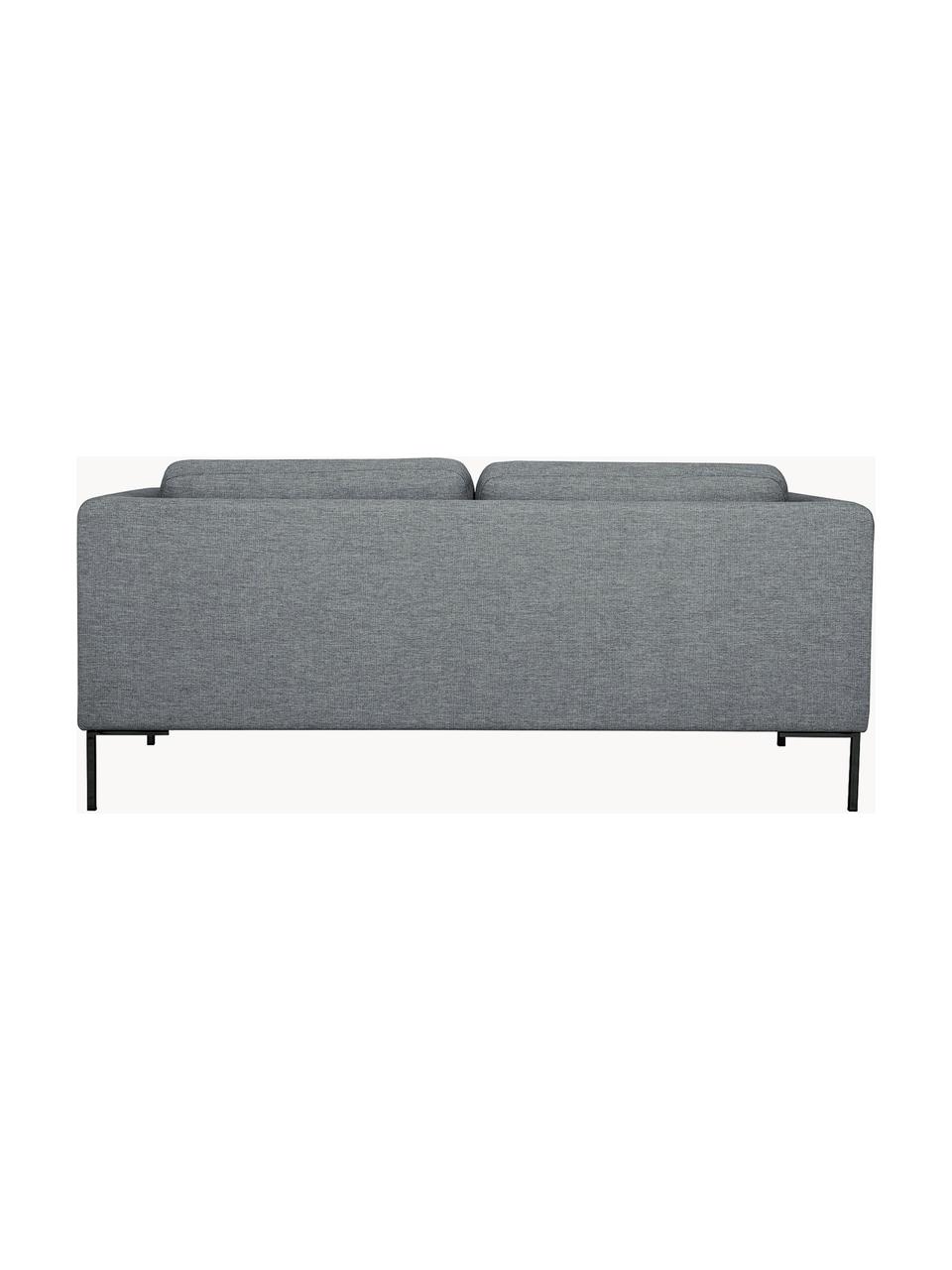 Sofa Emma (3-Sitzer) mit Metall-Füssen, Bezug: Polyester 100.000 Scheuer, Gestell: Massives Kiefernholz, Bir, Webstoff Dunkelgrau, B 194 x T 100 cm