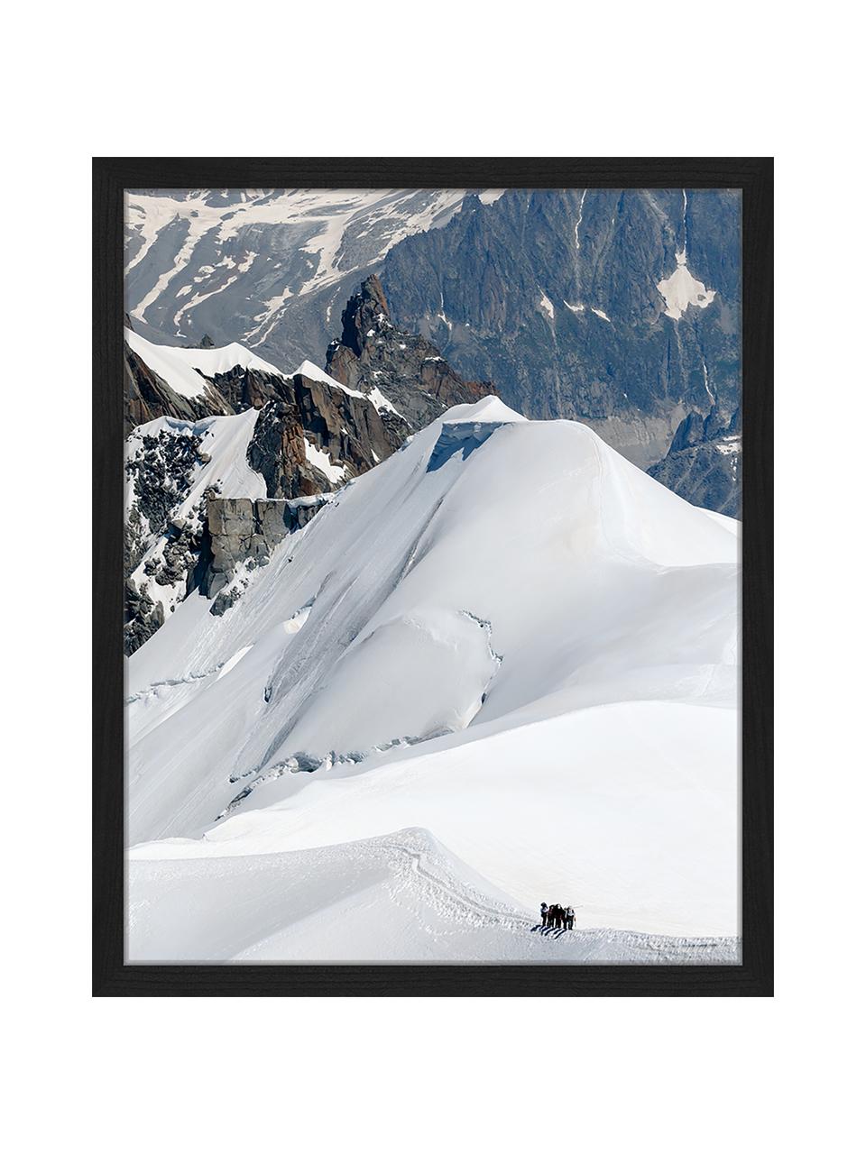 Impression numérique encadrée The Ice Caps And Mountains., Multicolore, larg. 43 cm, haut. 53 cm