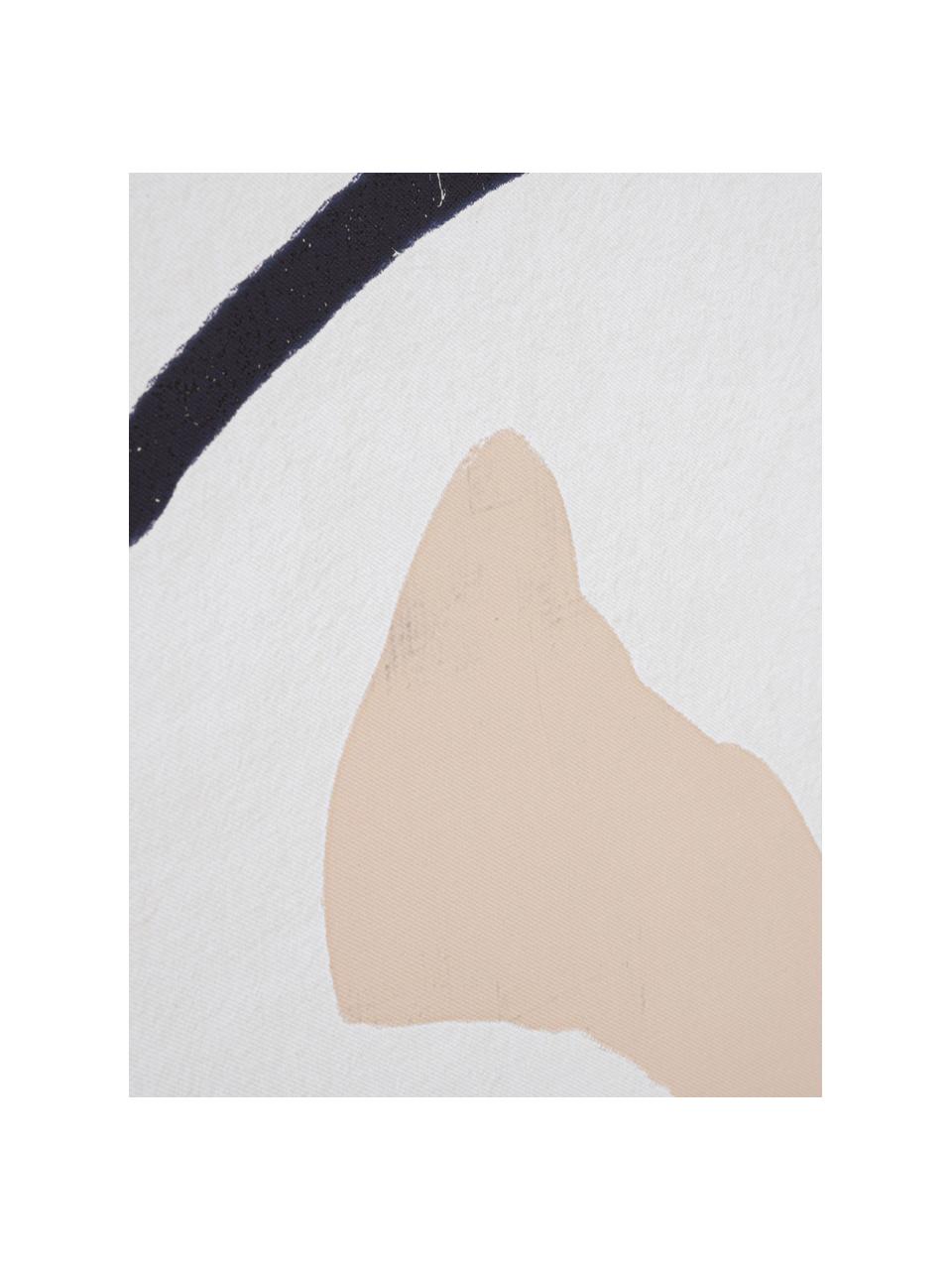 Impression numérique encadrée Xooc, Rose, blanc, beige, noir, larg. 60 x haut. 90 cm