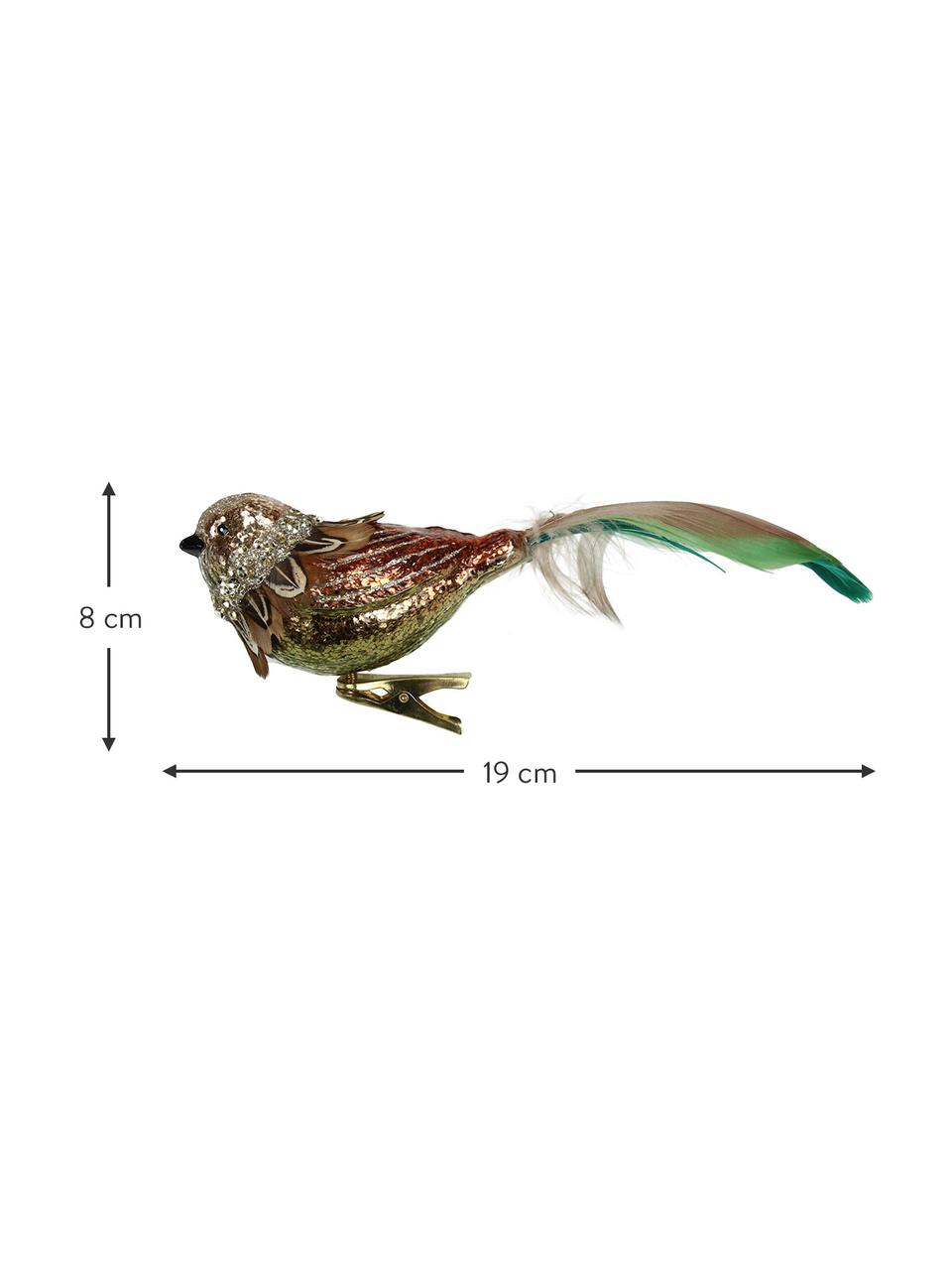 Ozdoba choinkowa Bird, Wielobarwny, S 19 x W 8 cm