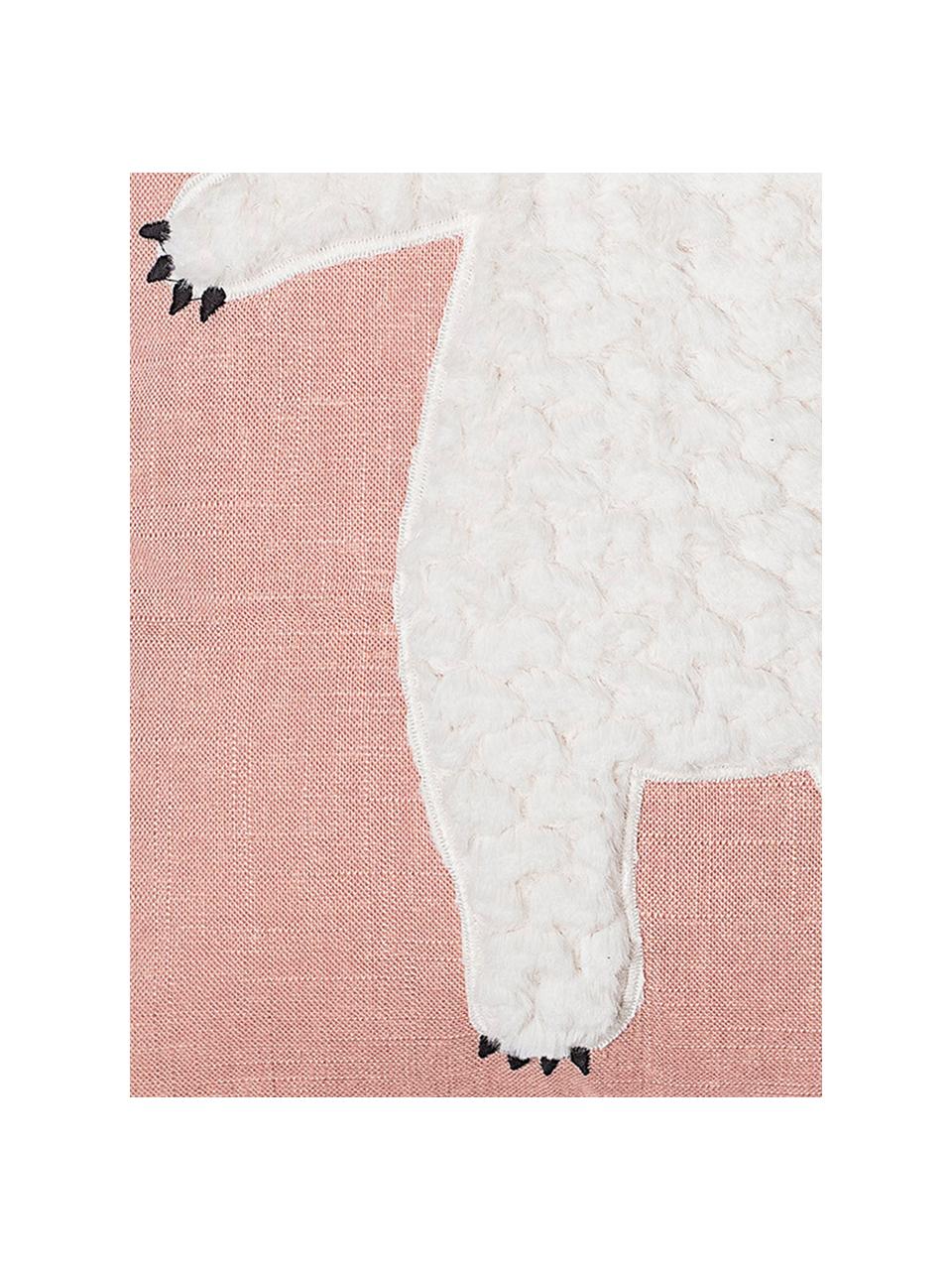 Coussin Bear, Rose, blanc