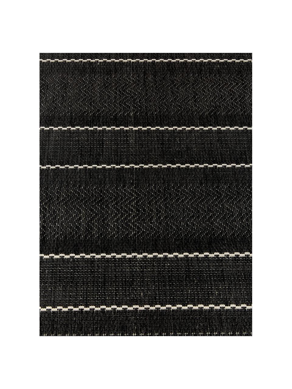 Alfombra de interior/exterior Sunshine, Negro, crema, An 80 x L 300 cm