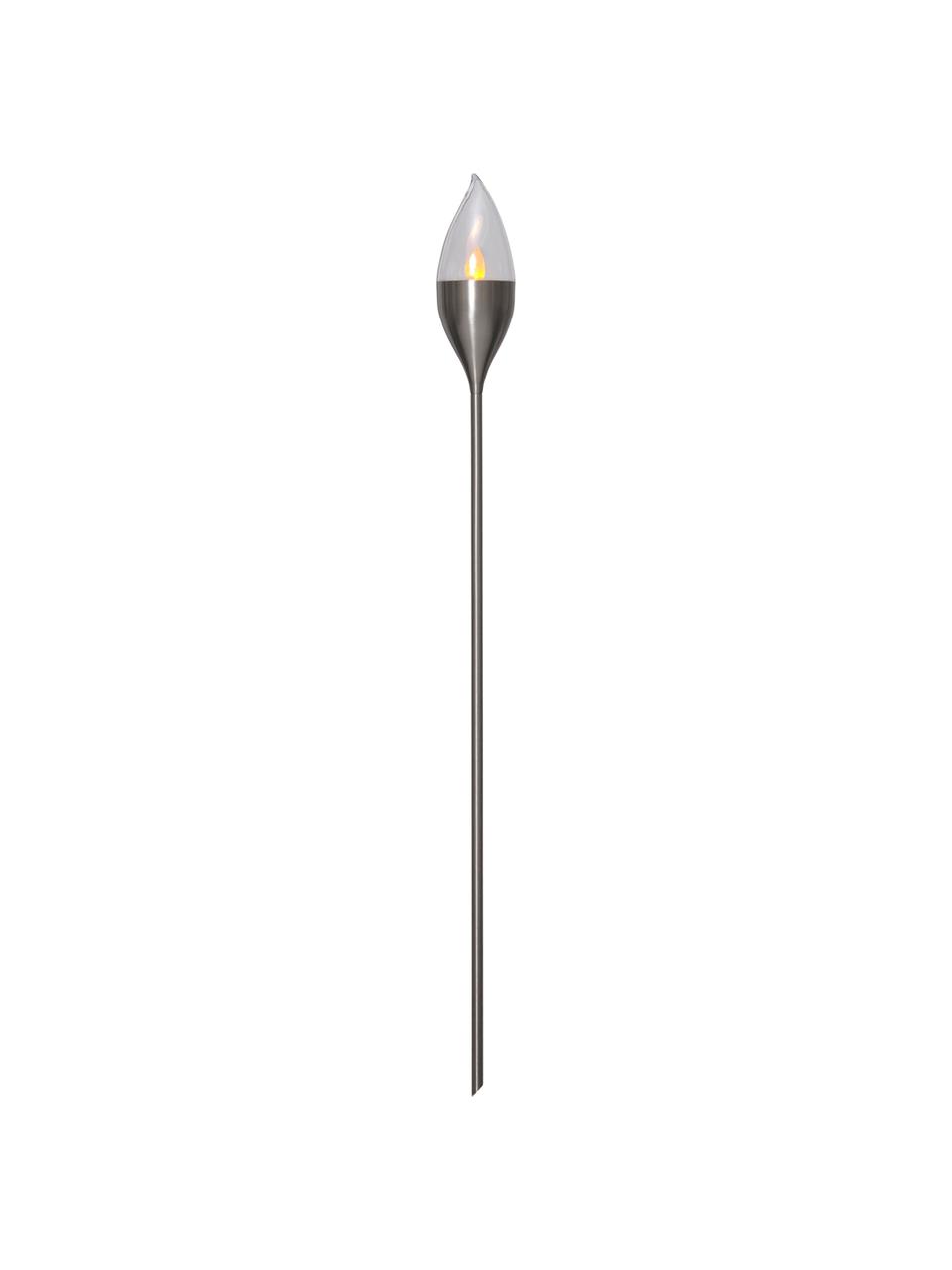 Lampada solare Olympos, Paralume: plastica, Argentato trasparente, Ø 9 x Alt. 115 cm