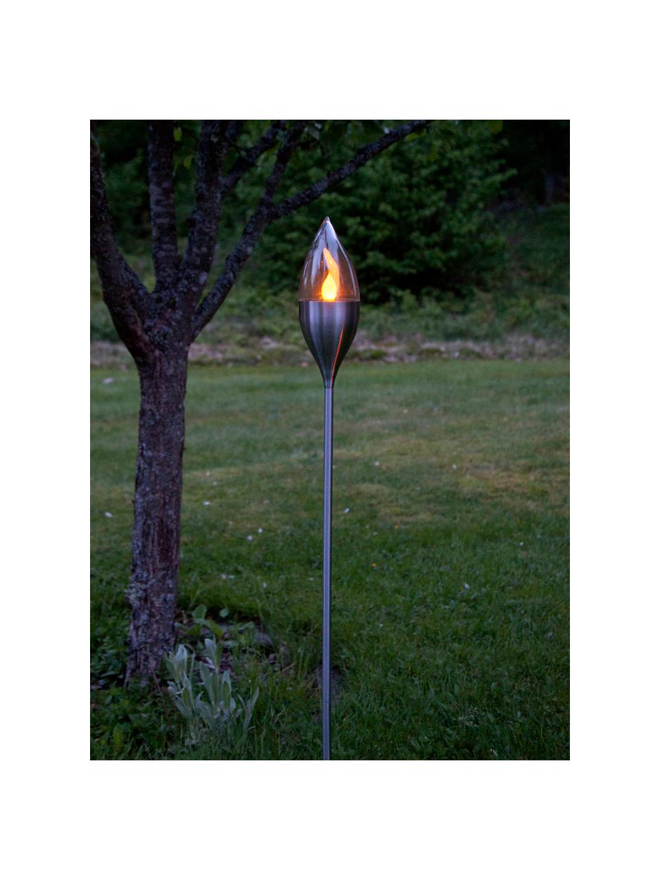 Lampada solare Olympos, Paralume: plastica, Argentato trasparente, Ø 9 x Alt. 115 cm