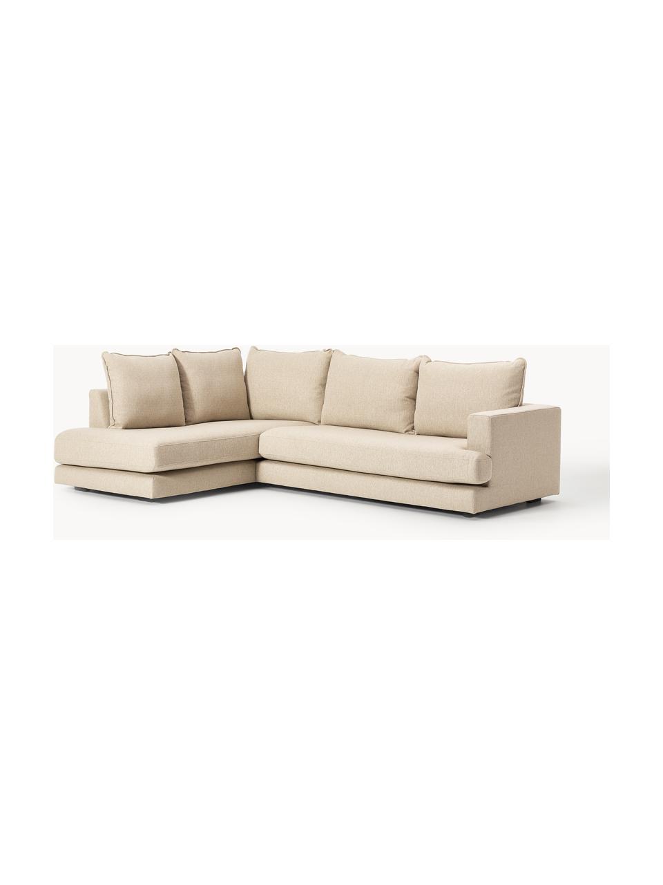 Ecksofa Tribeca, Bezug: 100 % Polyester Der hochw, Gestell: Massives Kiefernholz, Webstoff Beige, B 274 x T 192 cm, Eckteil rechts