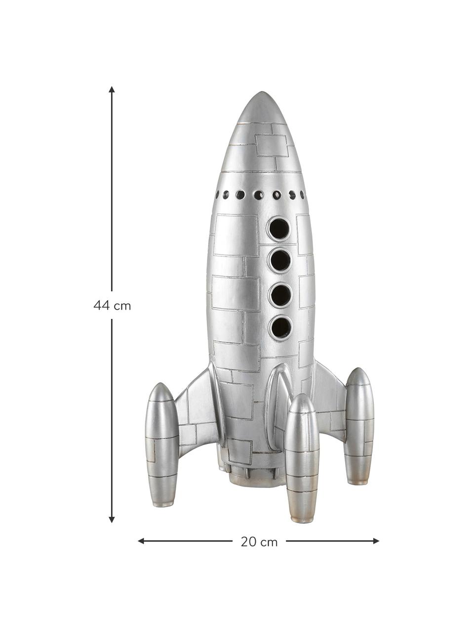 Dekorace Neptunus, Umělá hmota, Stříbrná, Š 20 cm, V 44 cm