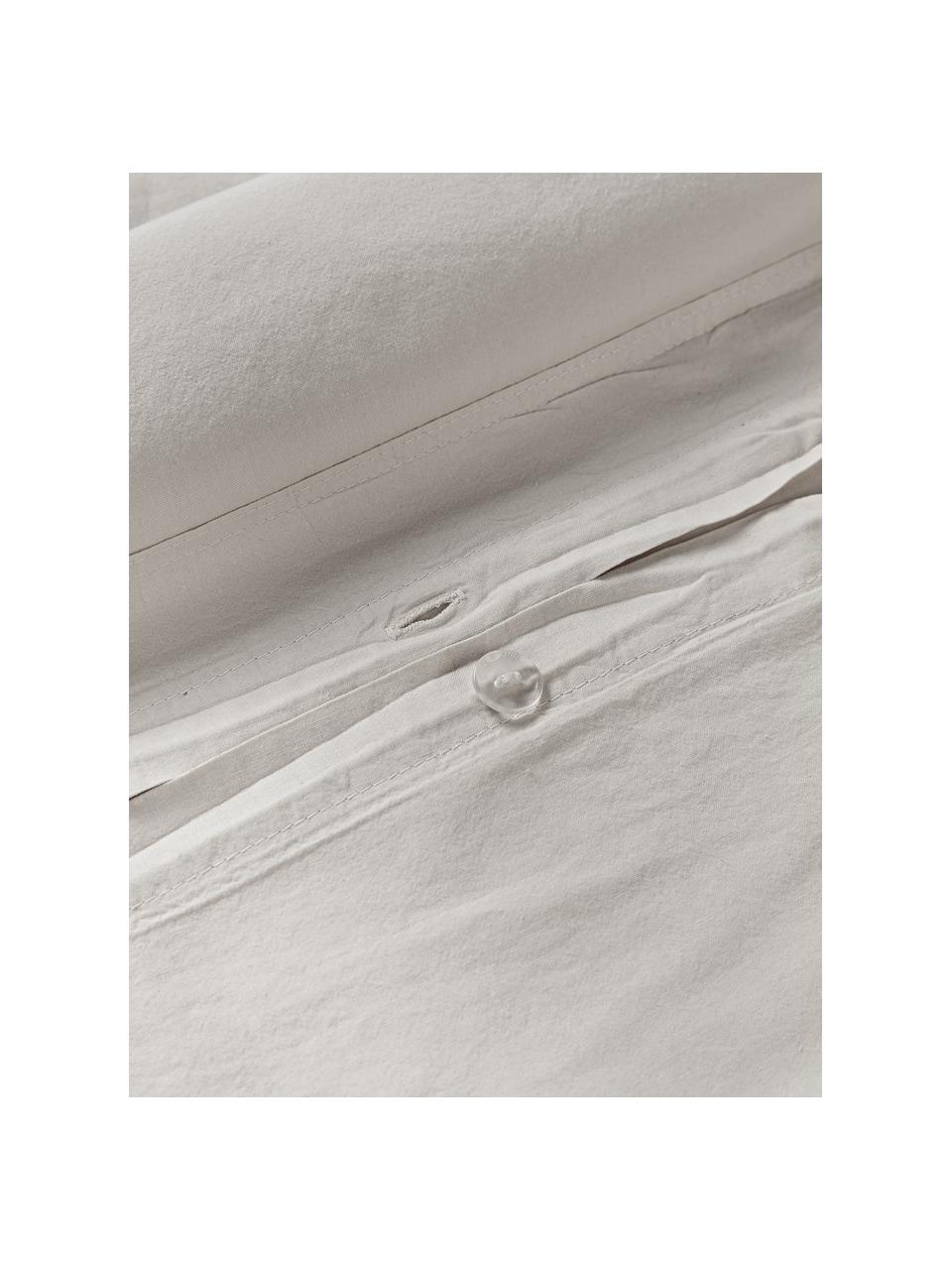 Housse de couette en percale de coton Debbie, Beige clair, larg. 200 x long. 200 cm