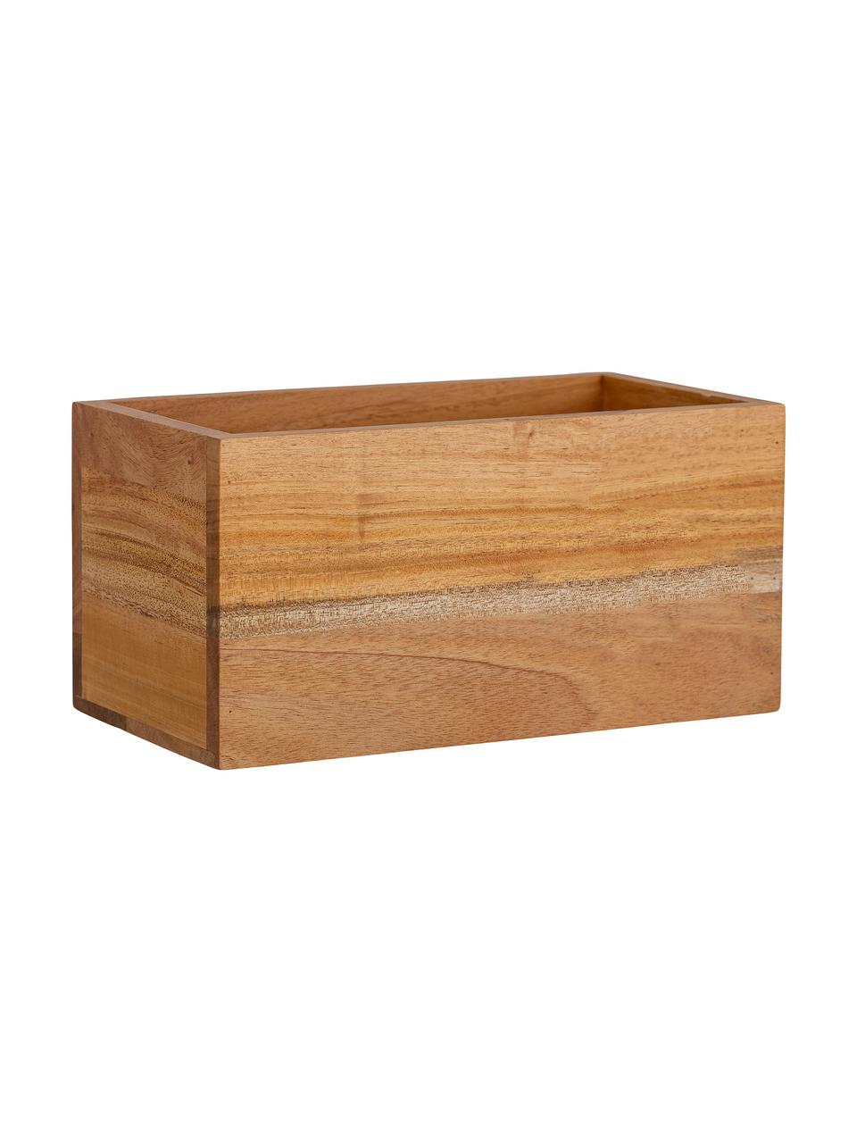Pudełko do przechowywania z drewna mahoniowego Solin, Drewno mahoniowe, Jasne drewno naturalne, S 24 x W 12 cm