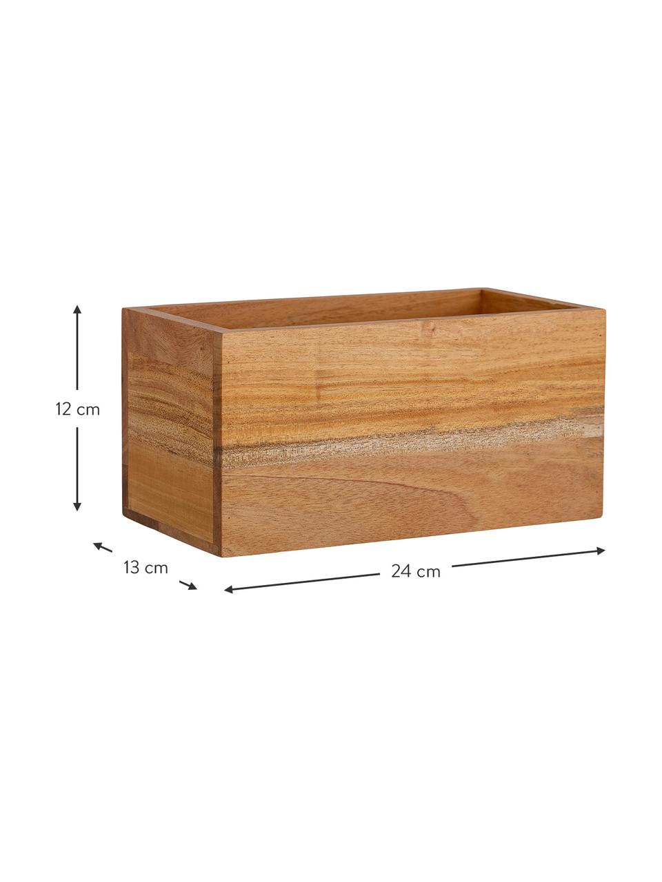 Aufbewahrungsbox Solin aus Mahagoniholz, Mahagoniholz, Helles Holz, B 24 x H 12 cm