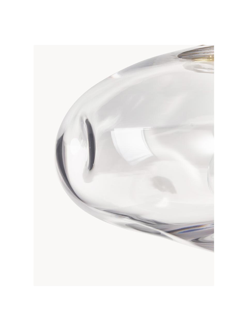 Plafondlamp Amora van glas, Lampenkap: glas, Transparant, goudkleurig, Ø 35 x H 28 cm