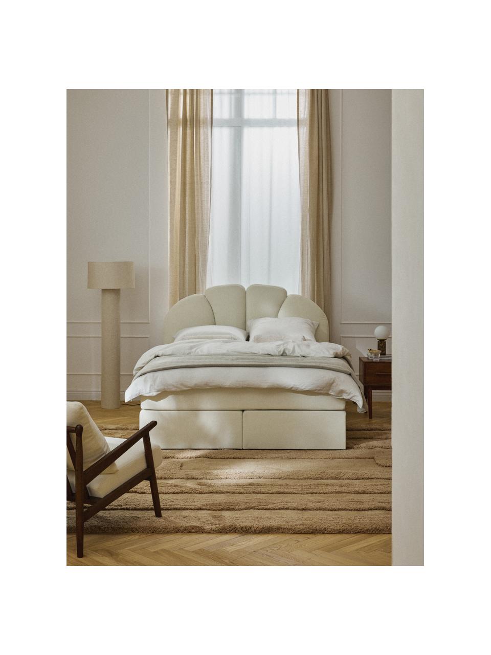 Kontinentálna posteľ Romia, Lomená biela, Š 140 x D 200 cm, tvrdosť H2