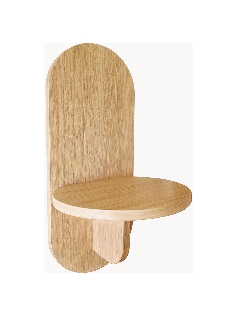 Półka ścienna Oak, Płyta pilśniowa średniej gęstości (MDF) z fornirem z drewna dębowego z certyfikatem FSC, Drewno naturalne, S 20 x W 50 cm