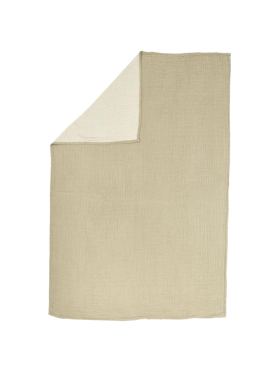Couvre-lit mousseline de coton Liv, 100 % coton, Brun clair, beige, larg. 180 x long. 260 cm (pour lits jusqu'à 140 x 200 cm)