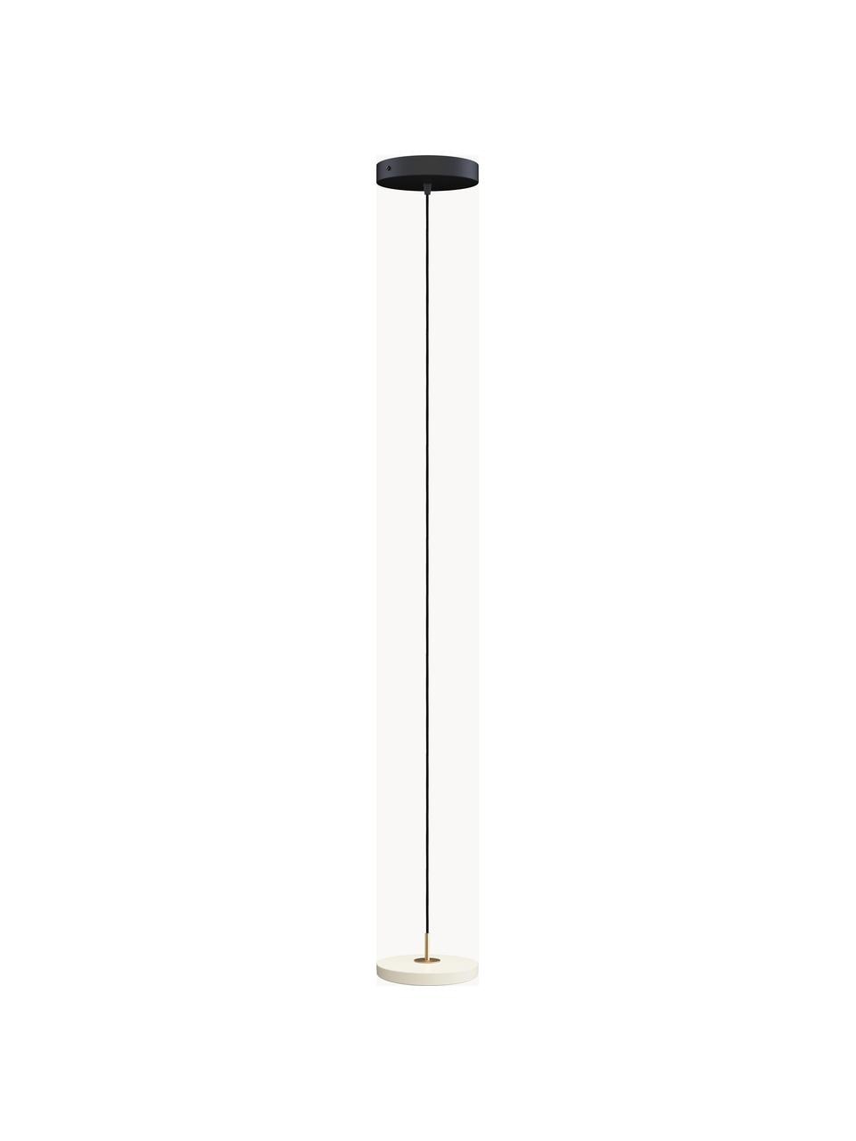 Dimmbare LED-Pendelleuchte Asteria, Cremeweiß, Ø 15 x H 6 cm