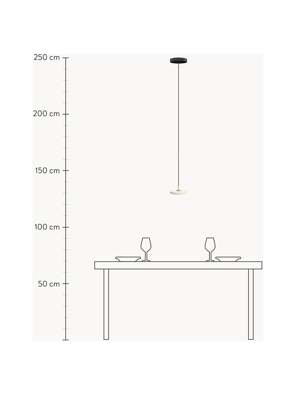 Design LED-Pendelleuchte Asteria, in verschiedenen Größen, Lampenschirm: Aluminium, lackiert, Dekor: Stahl, lackiert, Cremeweiß, Ø 43 x H 15 cm