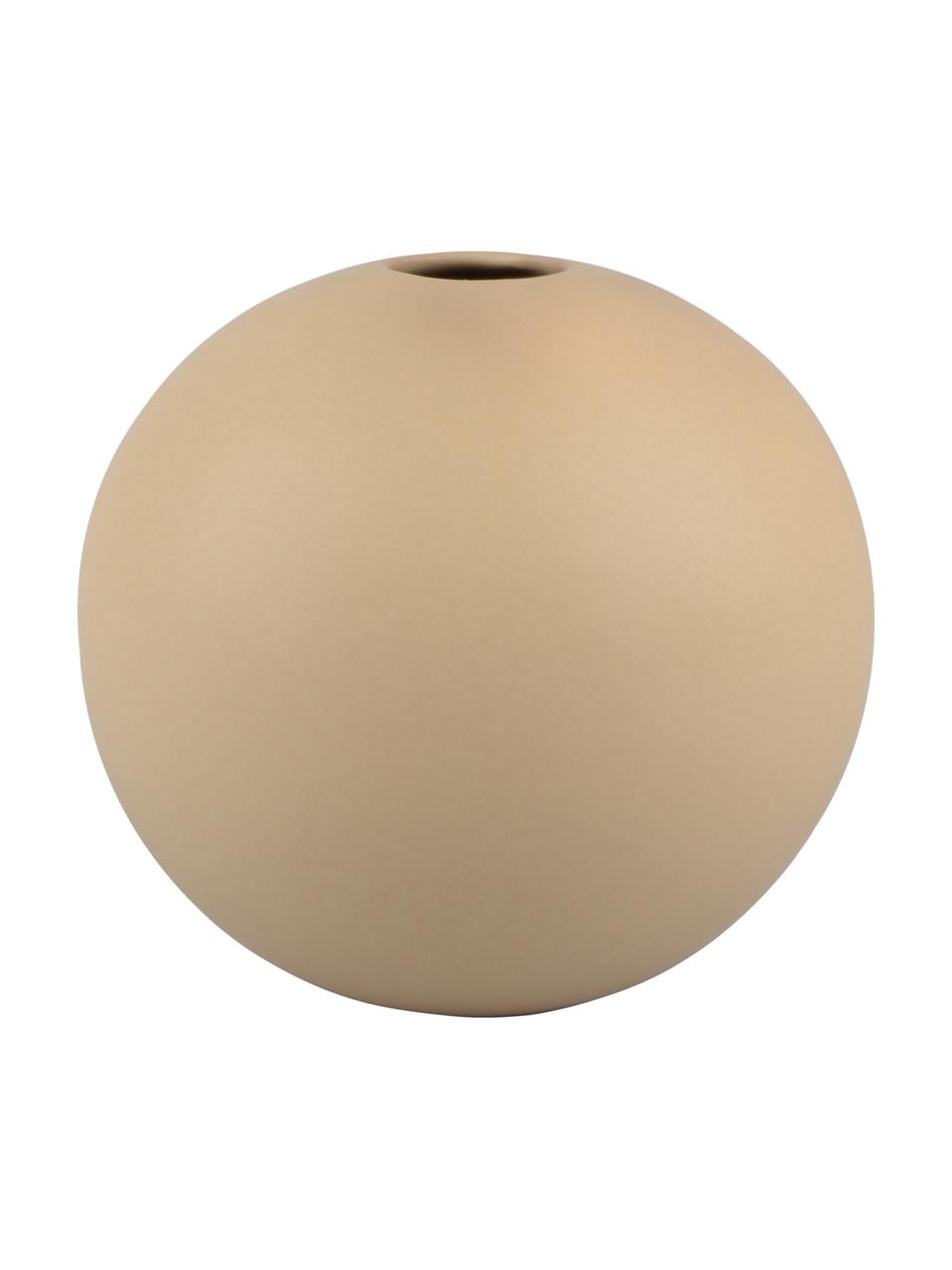 Vaso a sfera in ceramica Rita, Ceramica, Beige, Ø 12 x Alt. 12 cm