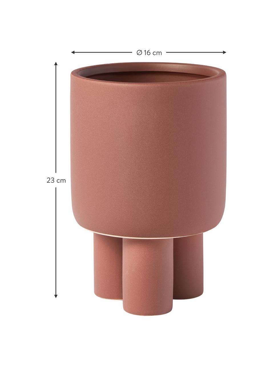 Osłonka na doniczkę z ceramiki Tilla, Ceramika, Terakota, Ø 16 x W 23 cm