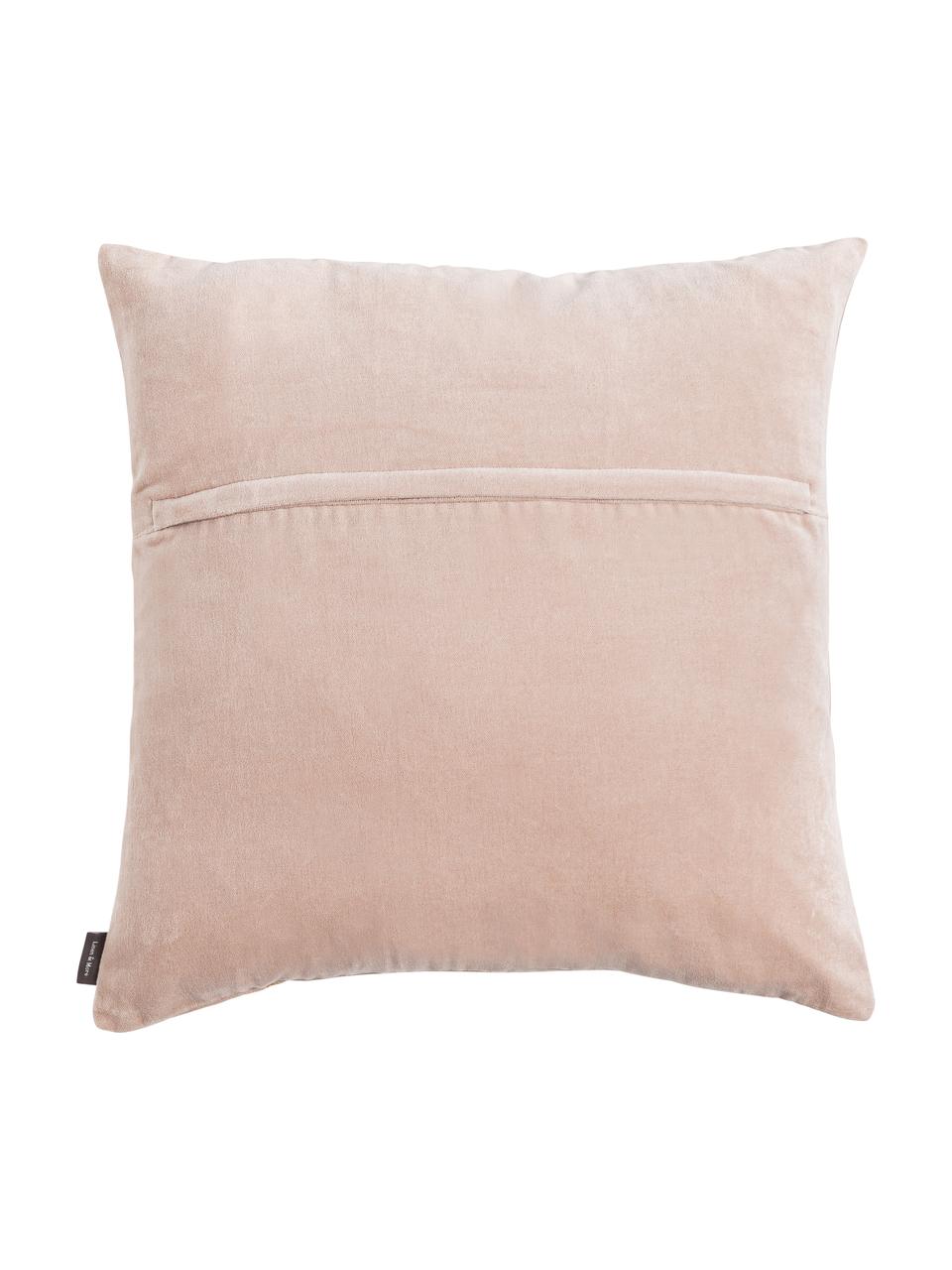 Coussin en velours rose imprimé doré Butterfly, Rose