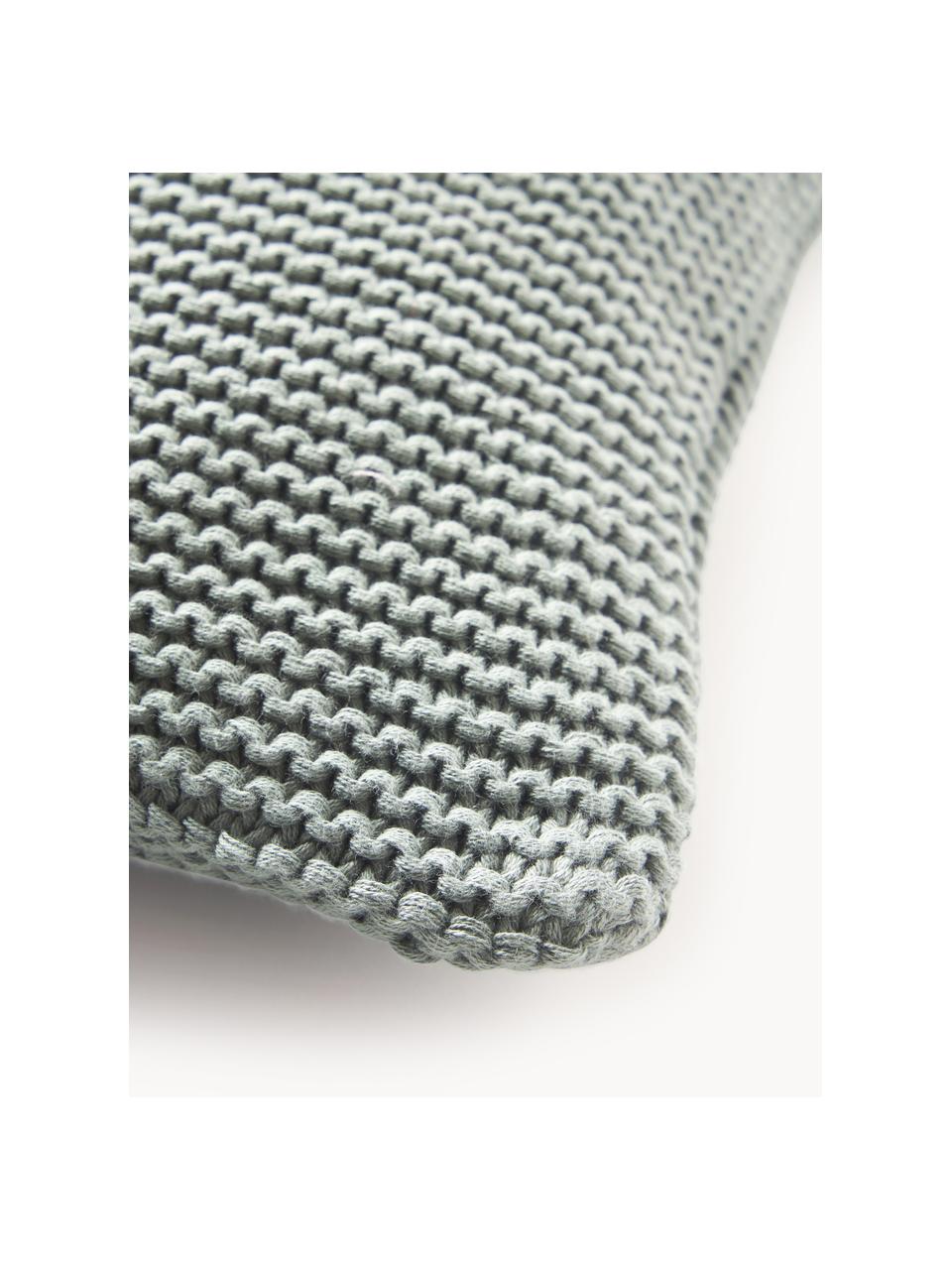 Housse de coussin en tricot de coton bio Adalyn, 100 % coton bio, certifié GOTS

Le matériau est certifié STANDARD 100 OEKO-TEX®, 11.HIN.00050, HOHENSTEIN HTTI, Vert sauge, larg. 40 x long. 40 cm