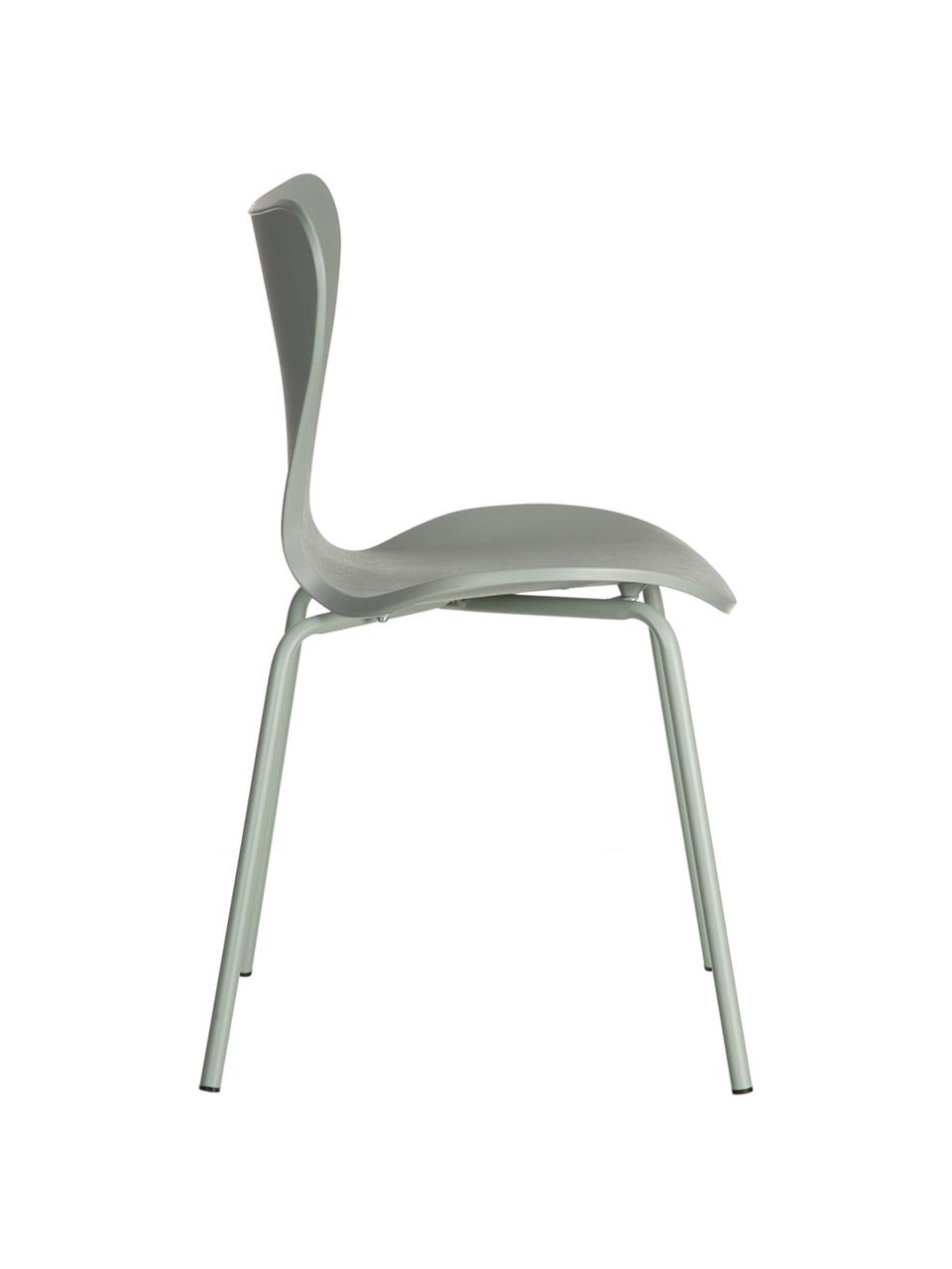 Krzesło z tworzywa sztucznego Pippi, 2 szt., Polipropylen, metal, Miętowy, S 50 x G 47 cm
