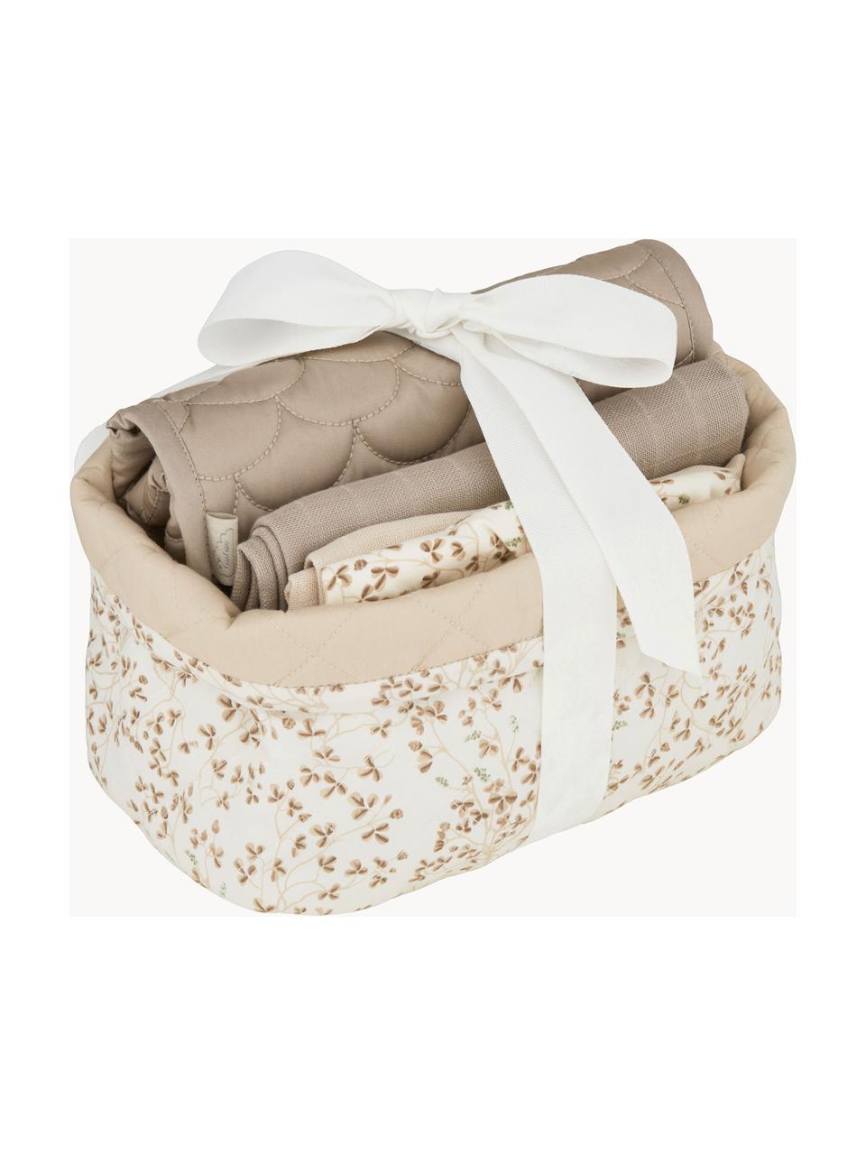 Set cura del bambino Lierre 6 pz, Rivestimento: 100% cotone organico, cer, Rivestimento: 100% cotone organico, cer, Bianco crema, beige, greige, Set in varie misure