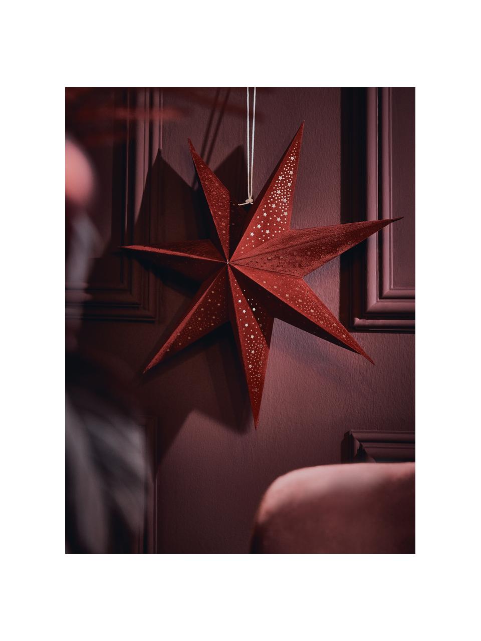 Stelle luminose grandi Amelia 2 pz, Carta, Rosso, Larg. 60 x Alt. 60 cm