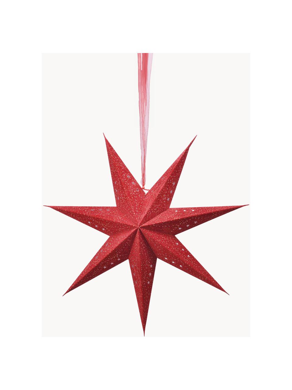 Estrellas luminosas grandes Amelia, 2 uds., Papel, Rojo, An 60 x Al 60 cm