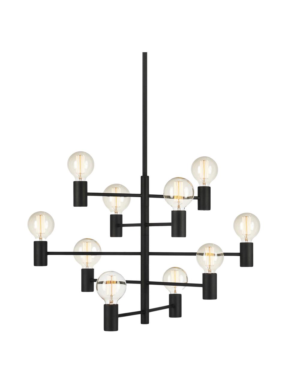 Żyrandol Paris, Lampa: czarny Kabel: transparentny, Ø 80 x W 49 cm