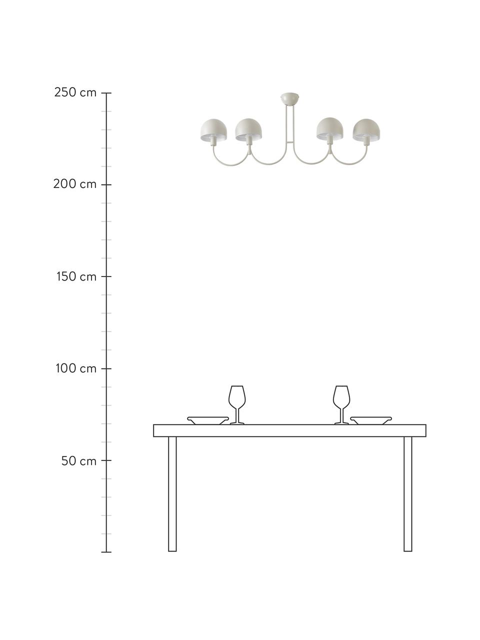 Plafonnier Eva, Beige, larg. 101 x haut. 40 cm