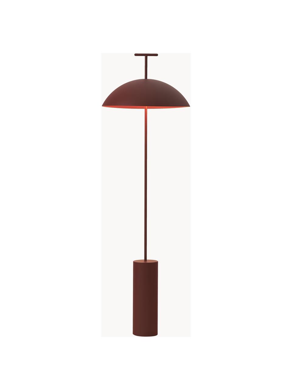 Kleine design LED vloerlamp Geen-A, Lamp: gepoedercoat metaal, Roodbruin, H 132 cm