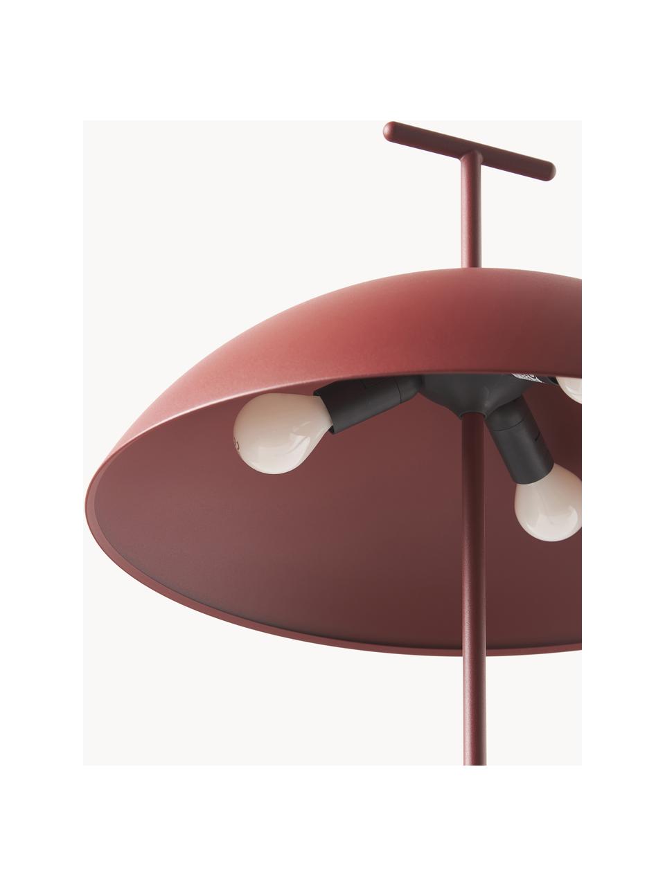 Petit lampadaire LED Geen-A, Rouge rouille, haut. 132 cm