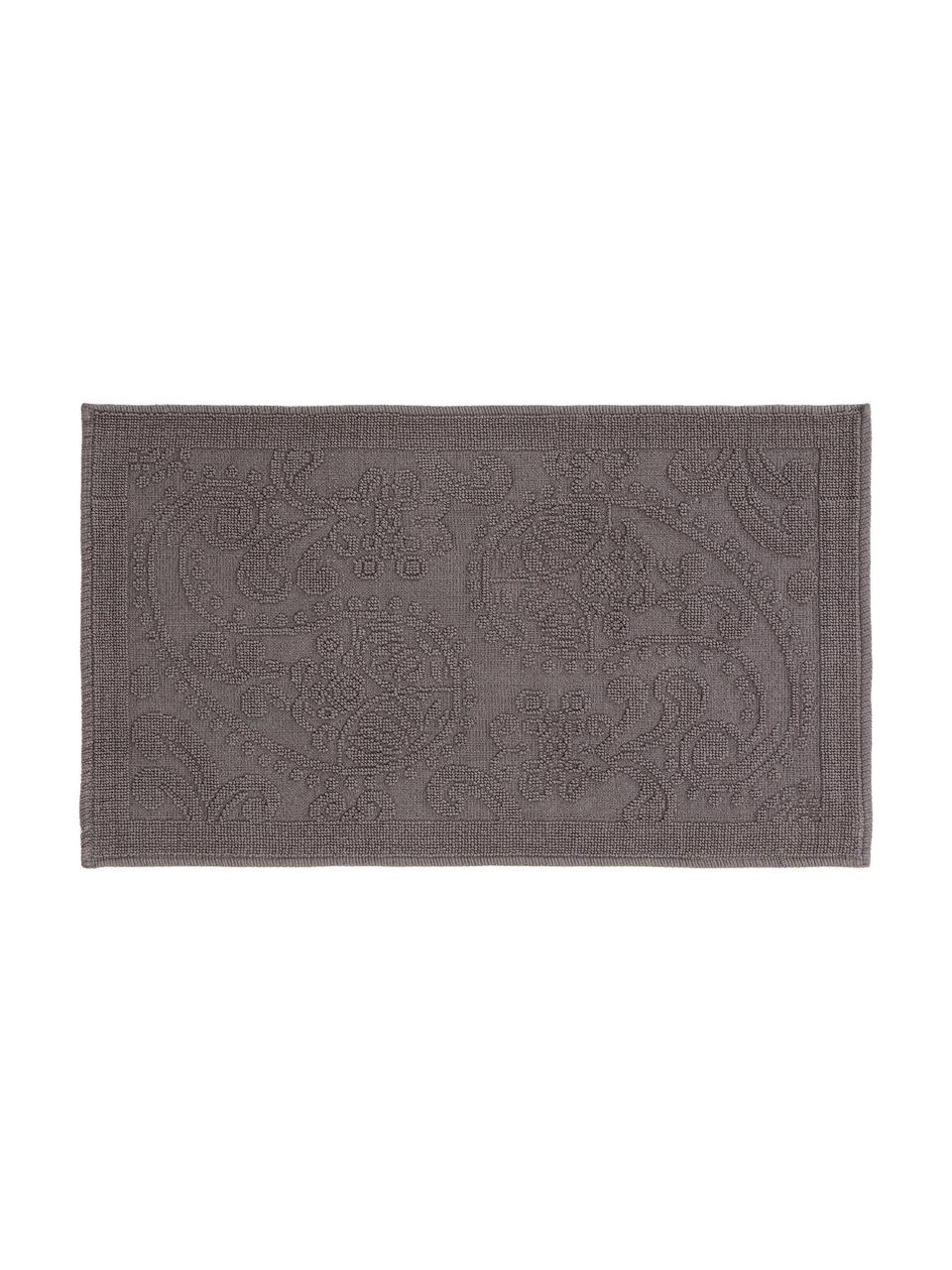 Dywanik łazienkowy Kaya, 100% bawełna, Ciemny szary, S 60 x D 100 cm